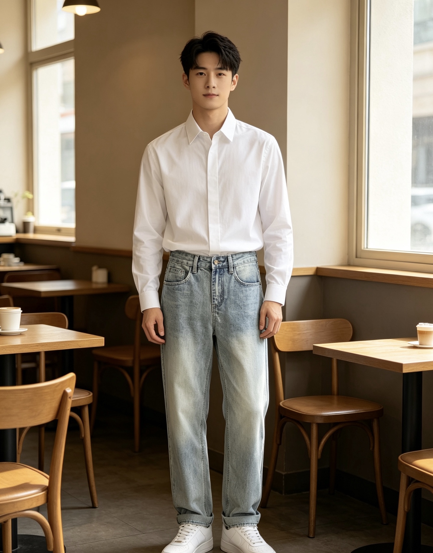 NO:916416,Versace men's denim jeans, official album and poster style!  High-grade imported denim raw color fabrics are supplied to customers, and the pure 13oz denim fabrics from Okayama, Japan are specially selected. Heavy-duty environmentally friendly plant enzyme washing process is used. The texture has a light retro color, which is quite beautiful and is very suitable for autumn and winter color matching. The fabric is soft and delicate after washing, but has strong bones and a slight stretch, providing an excellent comfortable experience. There is no damage from any technological elements throughout the body, retaining the purest tannin color!  The details throughout the body are perfect, exquisite and sophisticated. The latest leather label on the waist highlights the brand's characteristics. The hardware accessories, leather label and wiring all reflect the craftsmanship!  The silhouette is perfectly tailored and has excellent butt lift and slimming effect. It can be easily matched with any top in the wardrobe. It has wide compatibility and is suitable for various daily wear. The upper body is full of style. It is a must-have trousers for those who are obsessed with quality control and 1V!  Sizes 29-38 (not 35.37),,versace,jeans,19860909范思哲 男士丹宁牛仔裤,官宣画册海报穿搭款！ 客供高级进口的丹宁原色面料,特选日本冈山纯正13oz 盎司牛仔布料,重磅环保植物酵素水洗工艺,肌理有着淡淡的复古色彩,相当漂亮,极符合秋冬的配色,面料经过水洗后柔软细腻,但筋骨感极强,且略带弹力,提供了绝佳的舒适体验,通身无任何工艺元素破坏,保留了最纯粹的丹宁本色！通身细节完美如斯,精湛且考究,最新的腰部皮标彰显了品牌特质,五金配件、皮标、走线无不体现出匠心工艺！版型剪裁完美,提臀修身效果绝佳,可轻松横扫衣橱任何的上装搭配,兼容性广泛,满足于日常各种穿搭,上身型款十足,于品质控及1V迷控者必入型裤装！ 尺码29—38（没35.37）,,versace,jeans,,Men's clothing