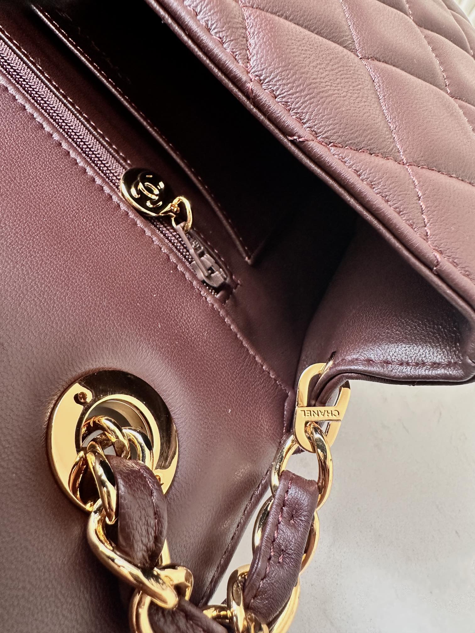 Chanel 贝嫂同款小香Vintage绝版大金扣CFFlap