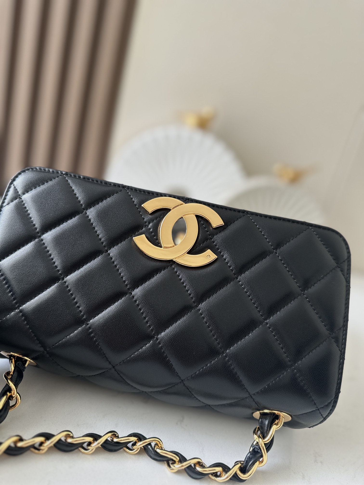 Chanel 贝嫂同款小香Vintage绝版大金扣CFFlap