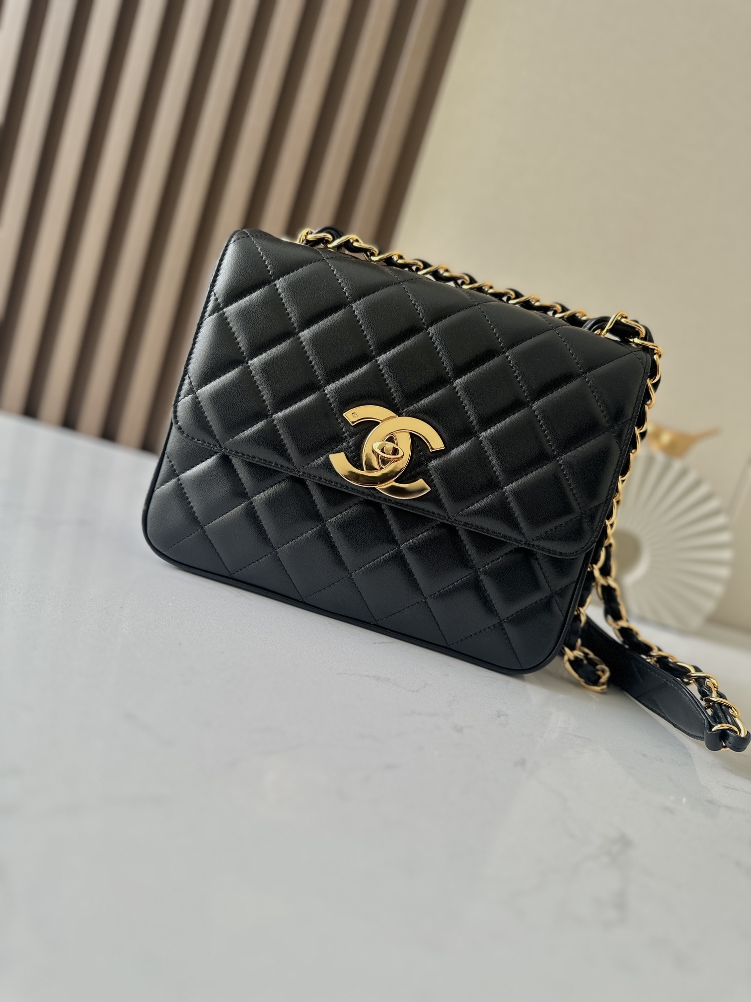 Chanel 贝嫂同款小香Vintage绝版大金扣CFFlap