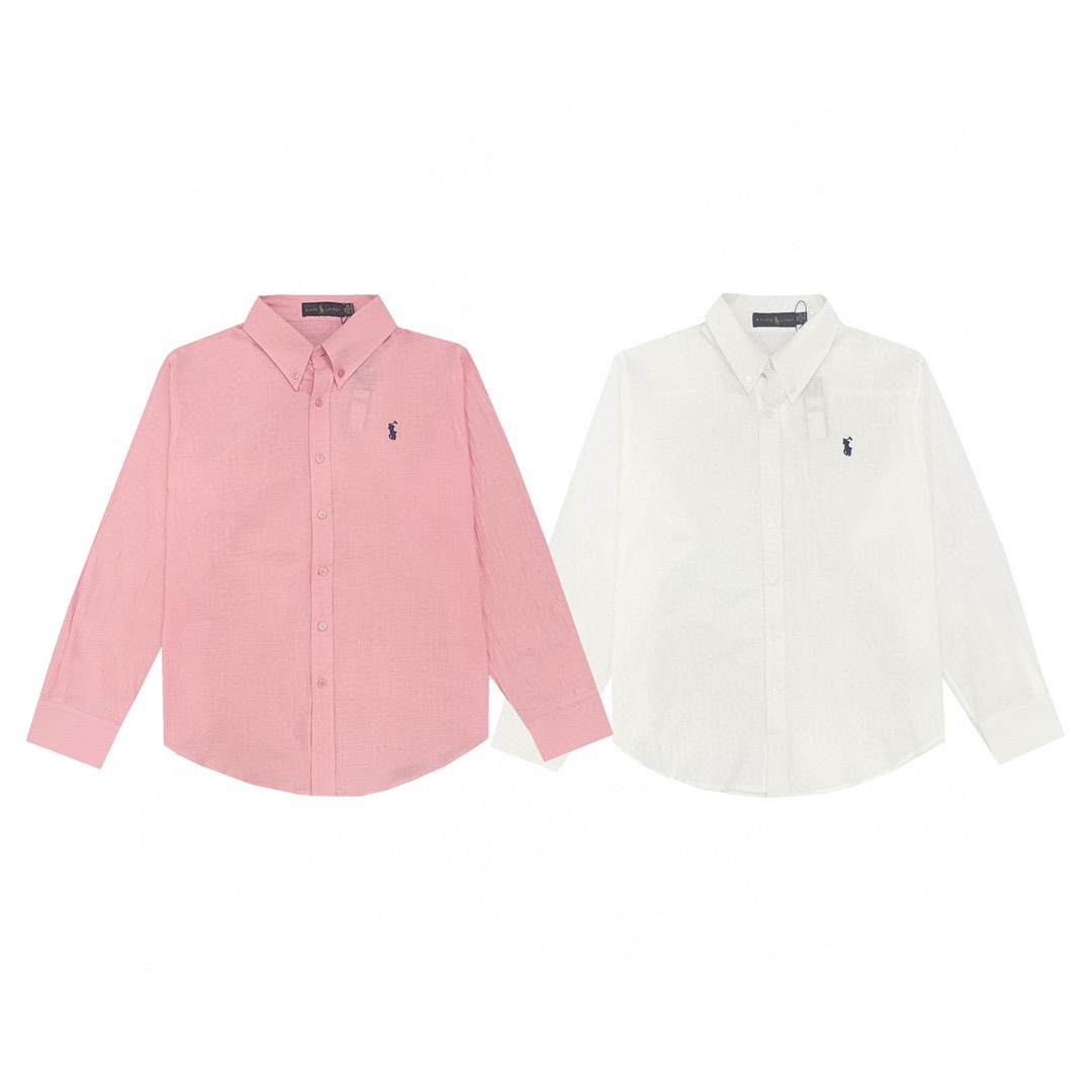 Modelo 6106 Ralph Lauren camisa casual de algodón y lino, logo pequeño y caballo de batalla, tallas: M/L, colores: blan…