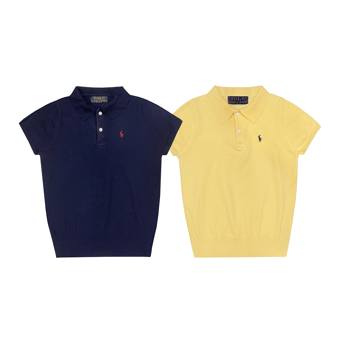 Modelo 2804 Ralph Lauren polo de punto de manga corta, logo pequeño y caballo de batalla, talla: única, colores: amaril…
