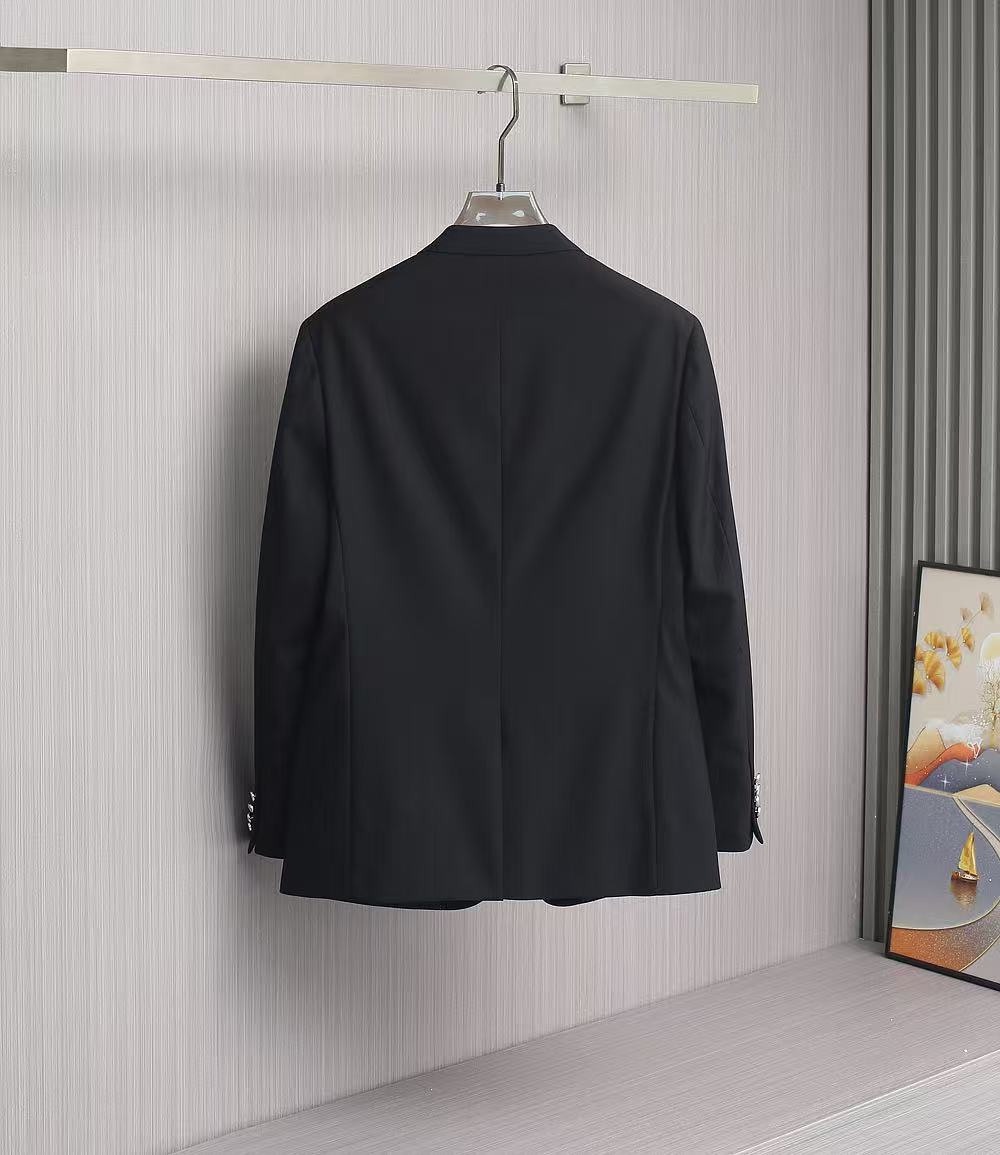 /套  专柜同步新品】迪奥/Dior 2025年春秋男士 黑色千 羊毛混纺面料 时尚商务休闲轻便西装/单