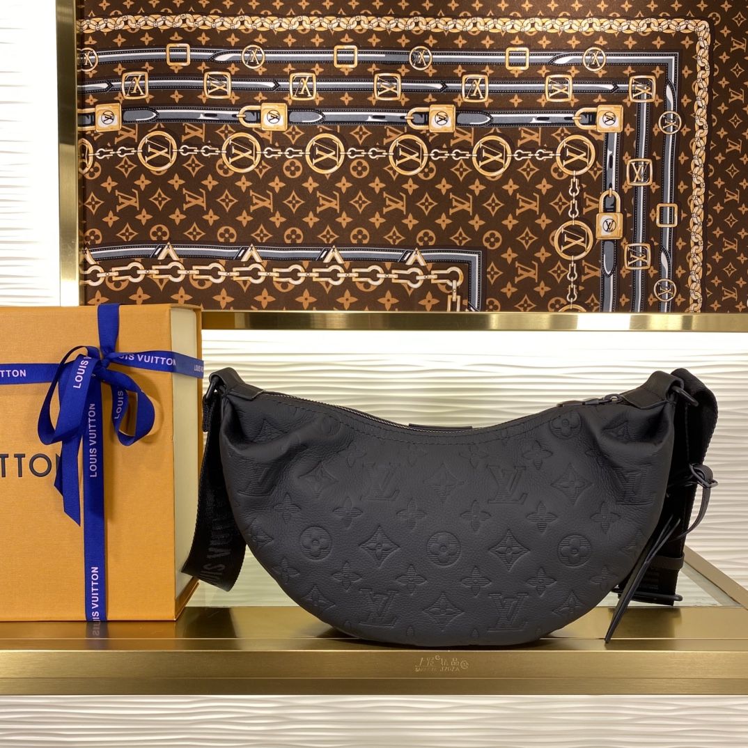 Louis Vuitton Hamac Black Monogram Embossed crossbody