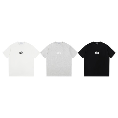 Alo Yoga Men's Cotton Short Sleeve Crew Neck T-Shirt with Logo Print 1 Alo Yoga Men’s Cotton Short Sleeve Crew Neck T-Shirt with Logo Print