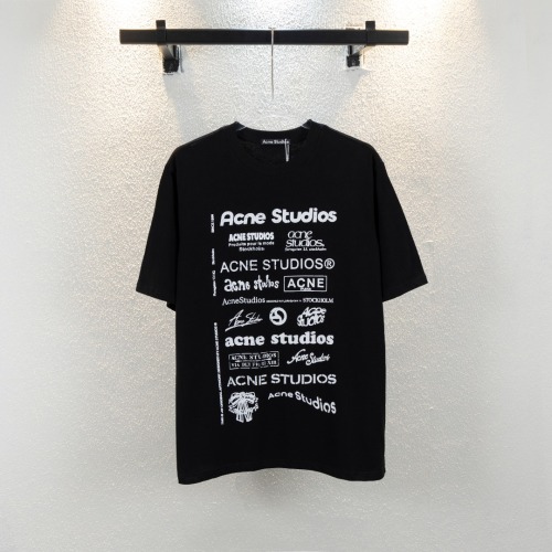 חולצת Acne Studios שרוול מודפסת לוגוים שחורה ונוחות 1 חולצת Acne Studios שרוול מודפסת לוגוים שחורה ונוחות