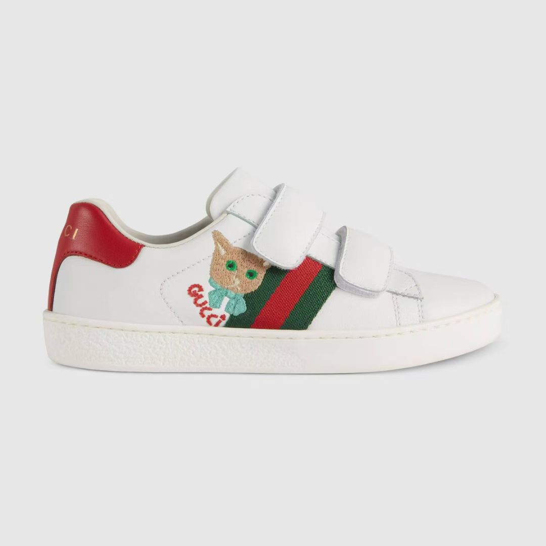 (Disponible) Colección de zapatillas blancas Gucci de piel de vaca, piel de vaca de primera capa + forro interior de pi…