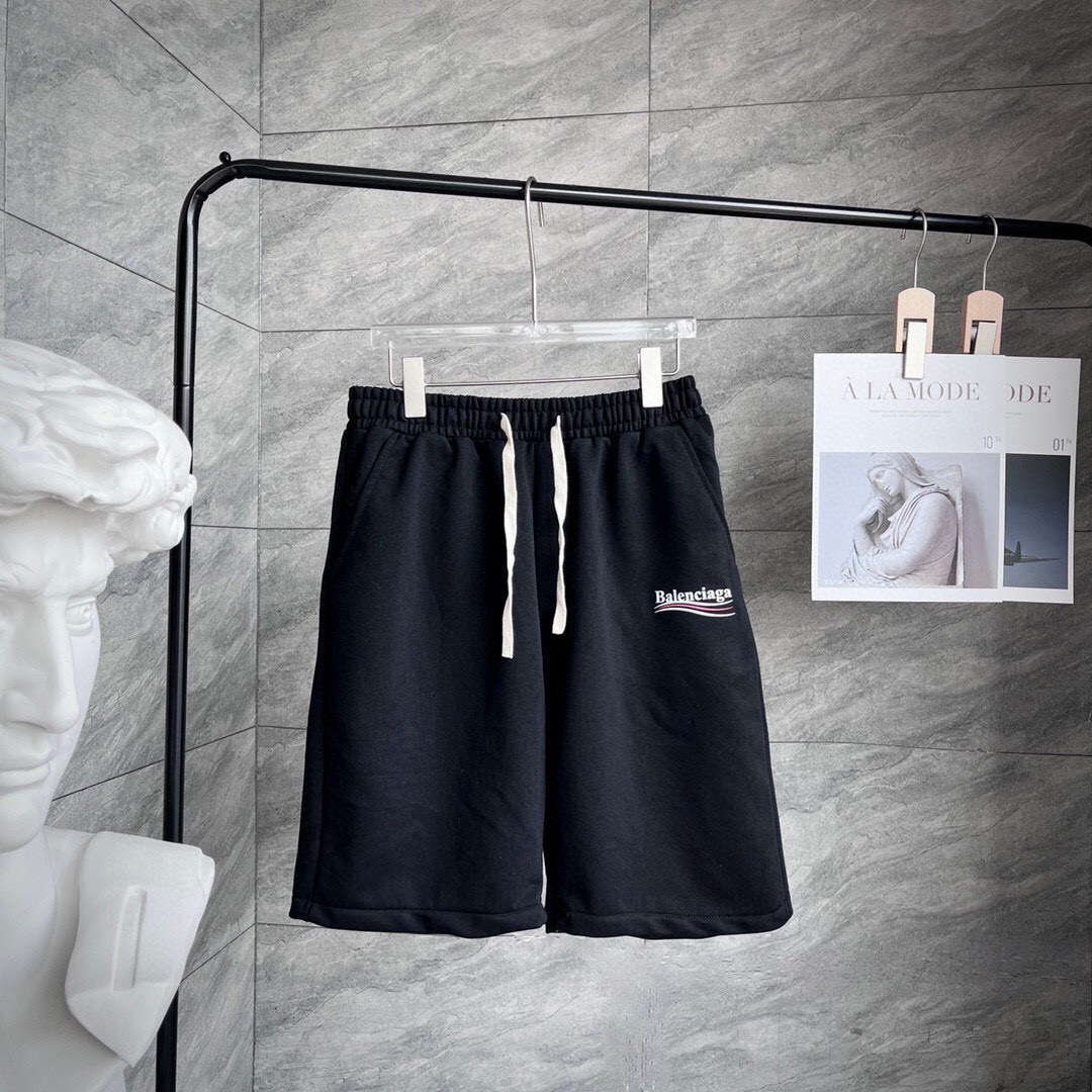 Balenciaga Pantalones Cortos de Felpa con Estampado Clásico Ola de Cola 4 i1746757225460 6960 0 2