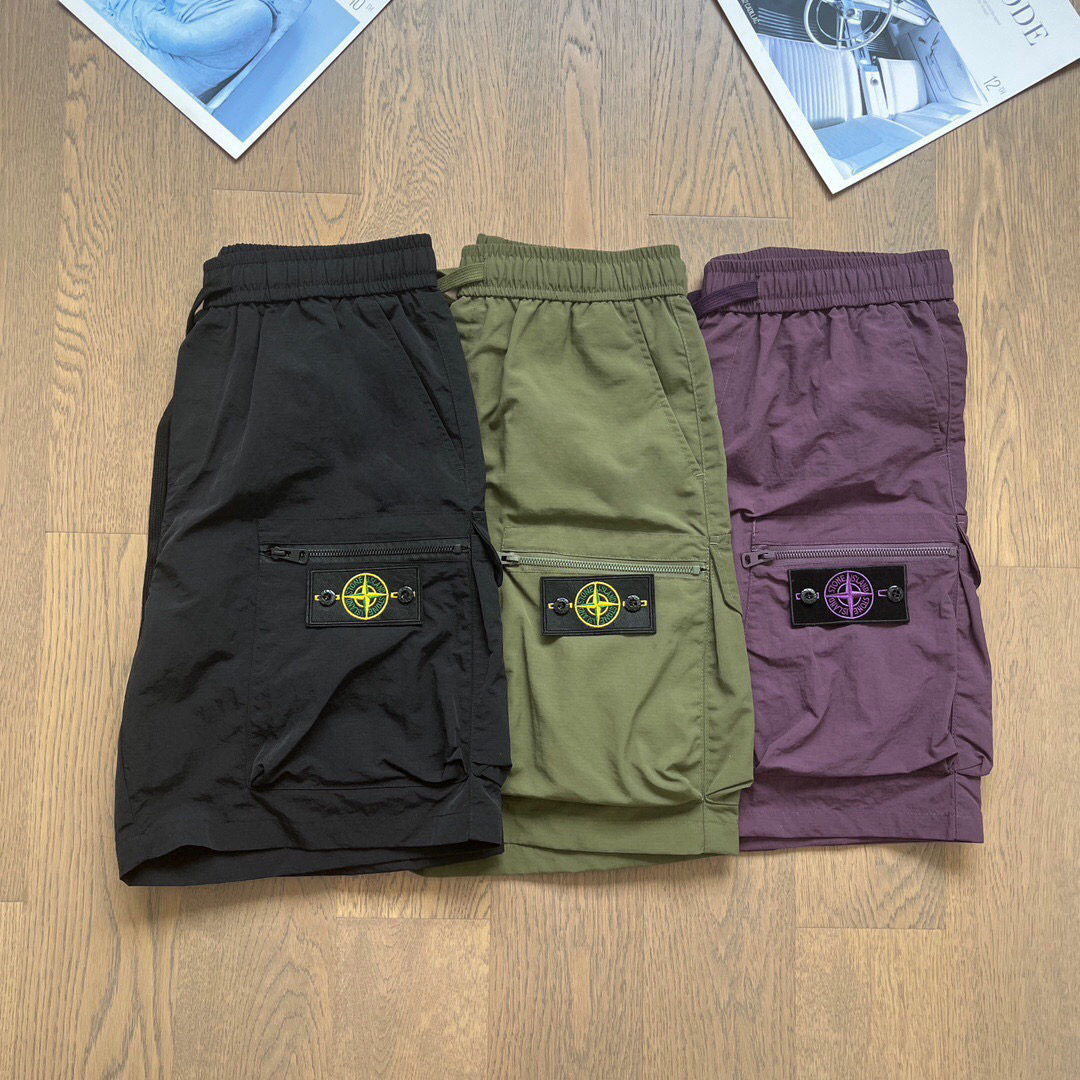 Stone Island Pantalones Cortos Cargo de Bolsillo Multifuncional en Tricolor 4 i1747010088558 2902 0 2