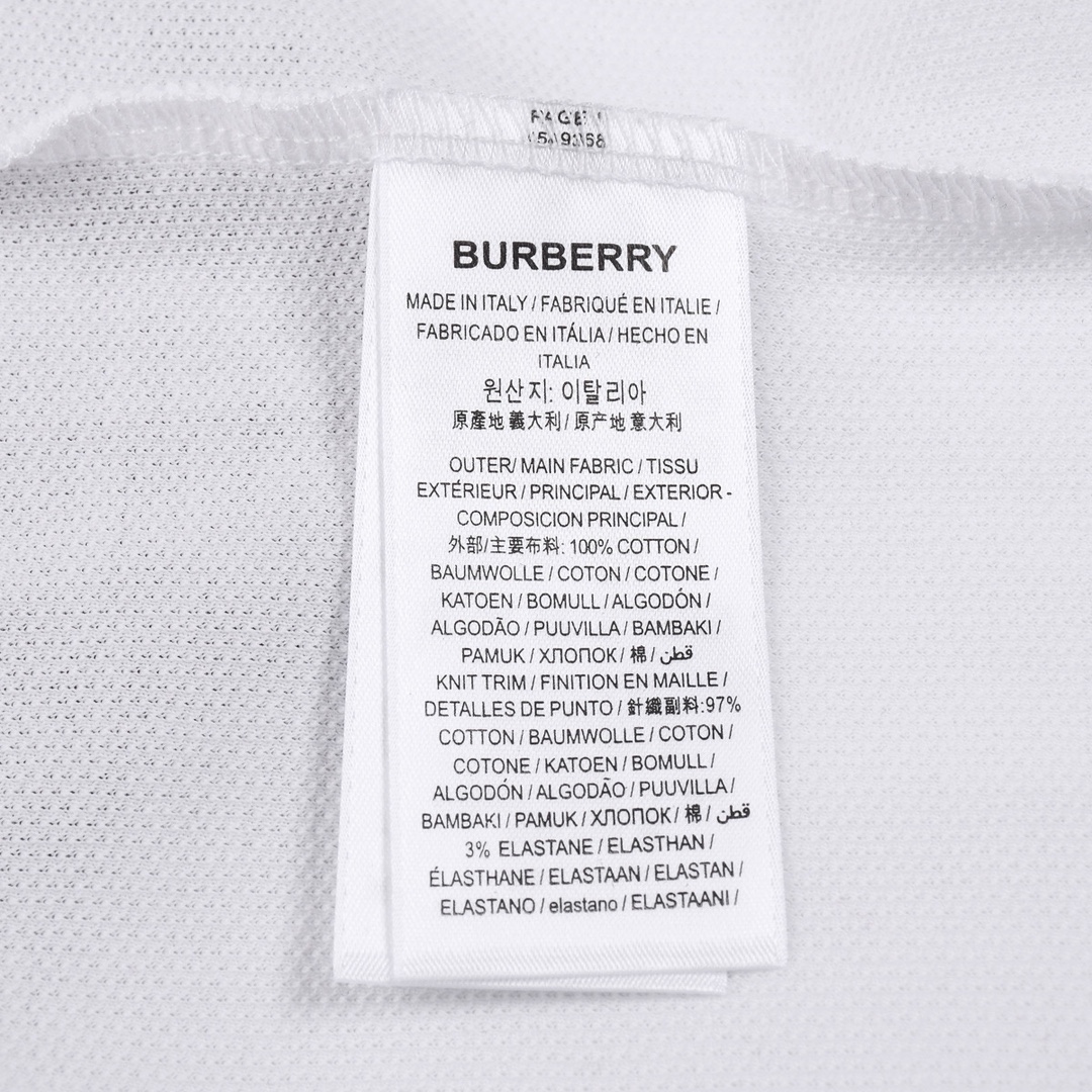 Burberry巴宝莉BBR 24SS 胸前B字刺绣短袖polo衫