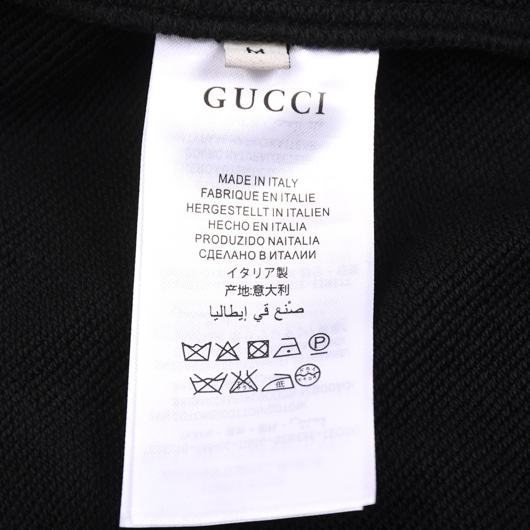 GUCCI 古驰 字母绿标万针刺绣五分裤 高品质纯棉