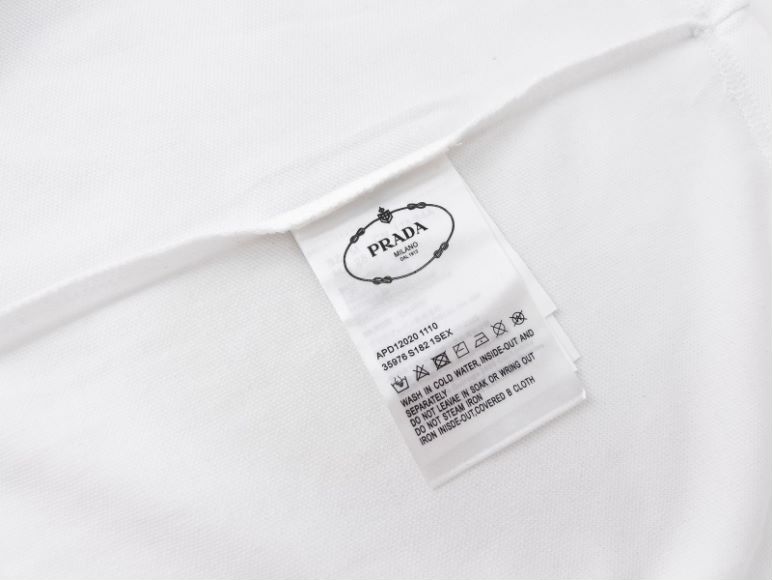 Prada/普拉达 25ss 胸口三角标撞色刺绣Polo短袖