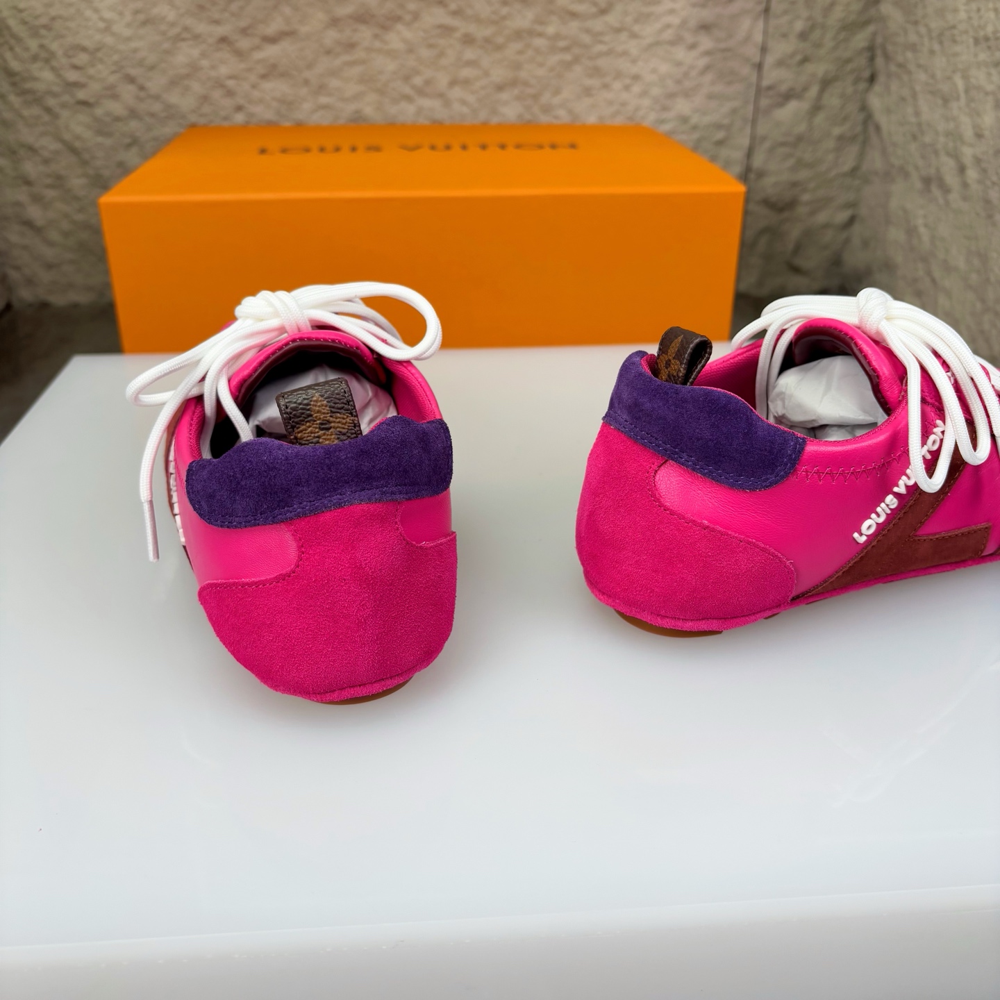 Louis Vuitton Women's Sneakerina Pink Leather & Suede Low-Top Sneakers 8 i1747329422518 3770 0 7