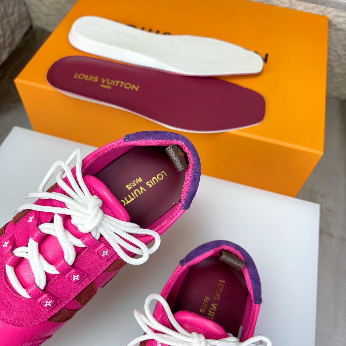 Louis Vuitton Women's Sneakerina Pink Leather & Suede Low-Top Sneakers 7 i1747329424203 2048 0 6