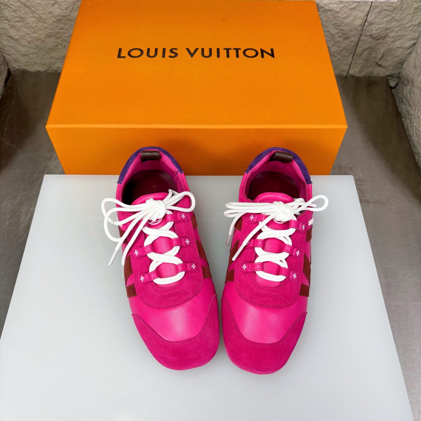 Louis Vuitton Women's Sneakerina Pink Leather & Suede Low-Top Sneakers 3 i1747329425076 1359 0 2
