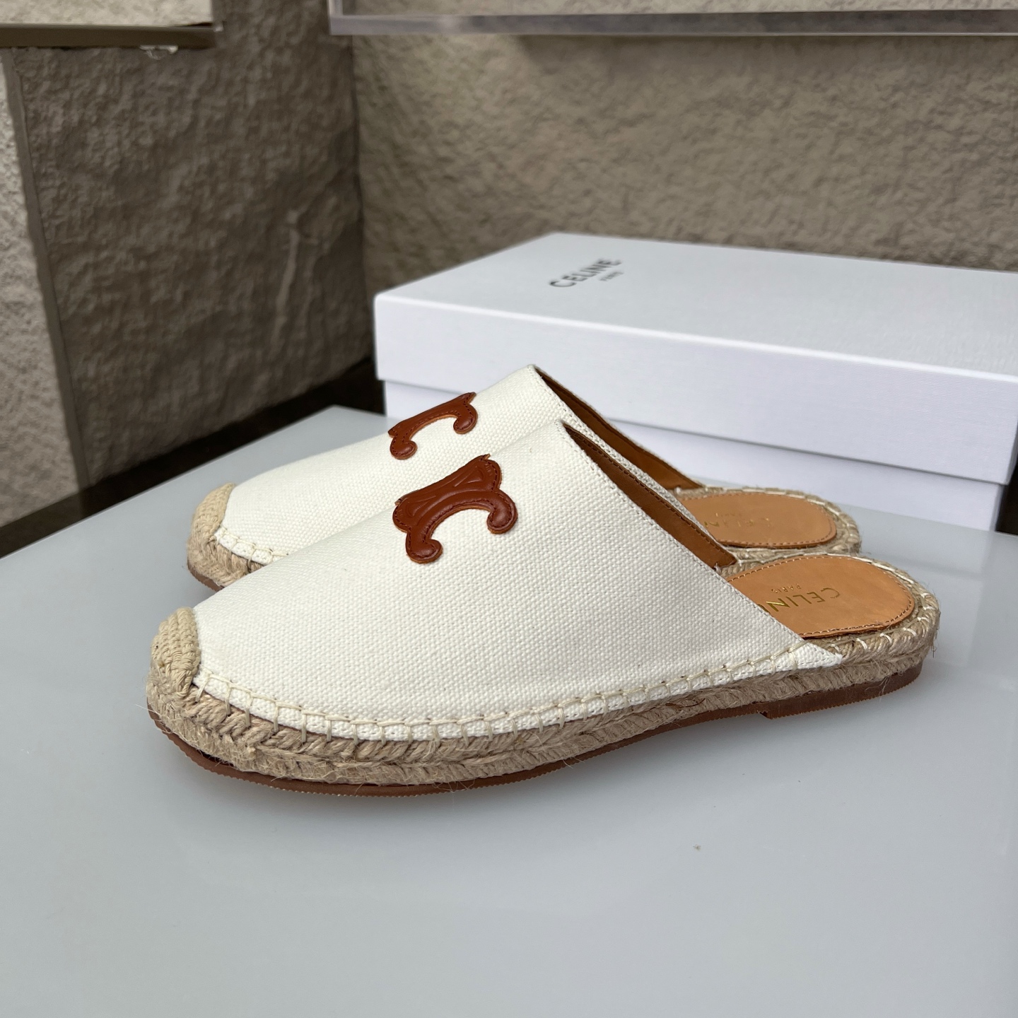 Celine Women's Triomphe Logo Espadrille Slides Mules Sandals Shoes 3 i1751631090218 9384 0 1