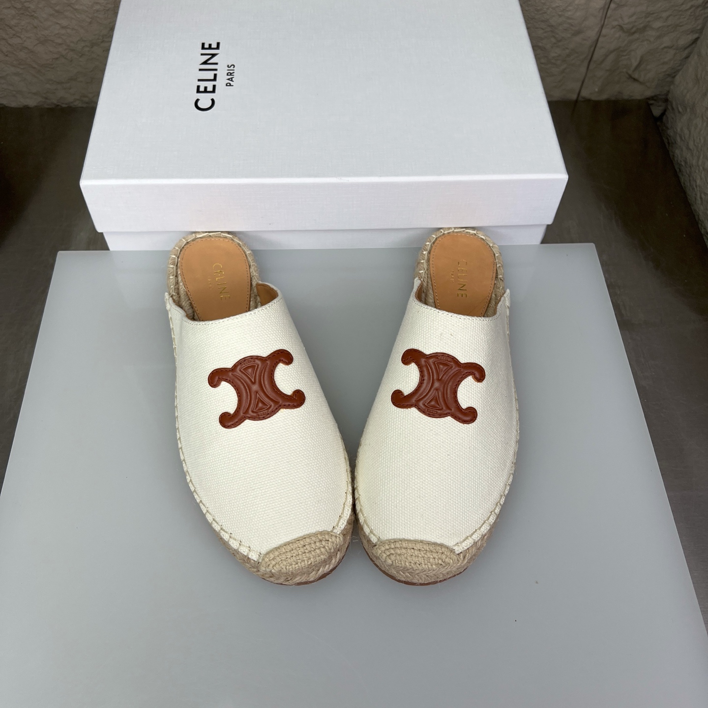 Celine Women's Triomphe Logo Espadrille Slides Mules Sandals Shoes 2 i1751631091765 9583 0 0