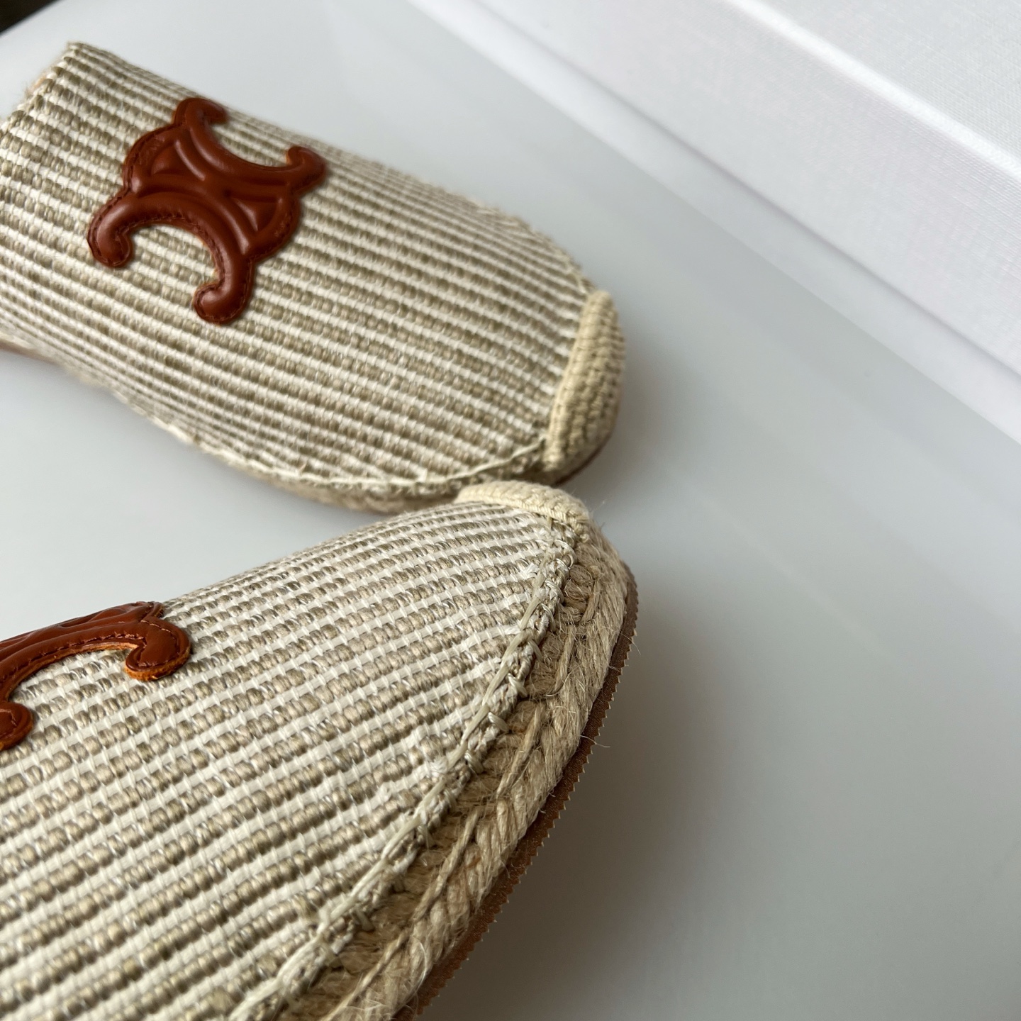 Celine Women's Triomphe Embroidered Espadrille Mules Slides Sandals 4 i1751631316924 1198 0 3