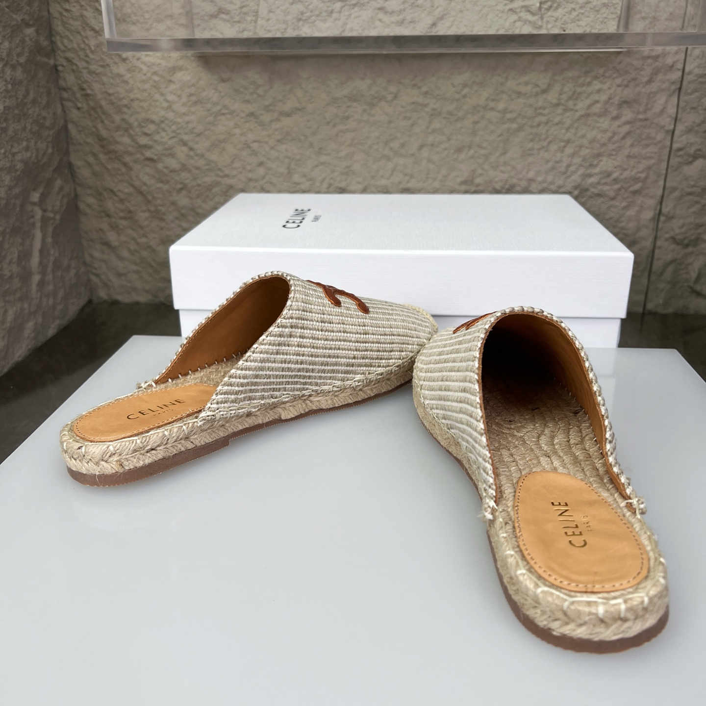Celine Women's Triomphe Embroidered Espadrille Mules Slides Sandals 5 i1751631319564 2151 0 4