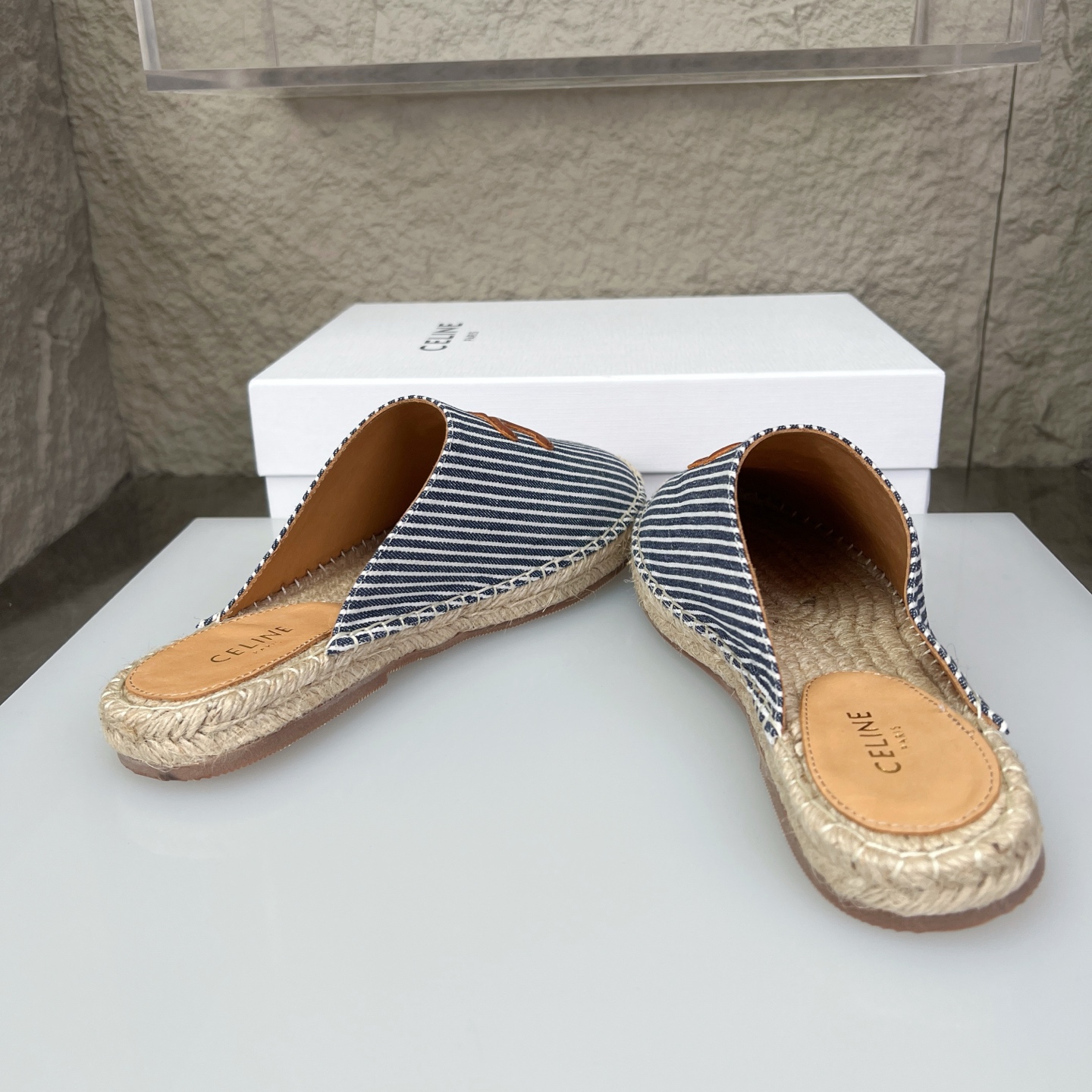 Celine Women's Espadrille Striped Mules with Triomphe Logo - Size 35-40 5 i1751631504253 6714 0 4
