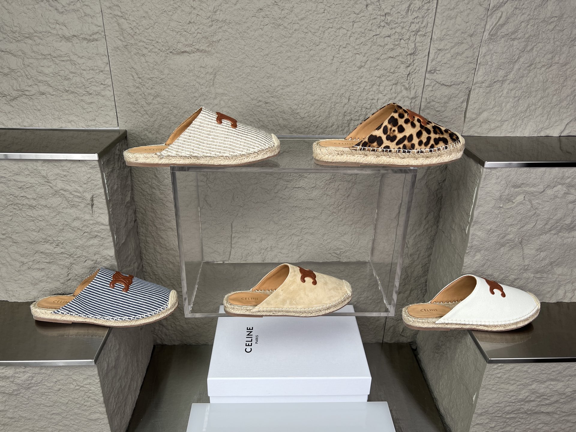 Celine Women's Espadrille Slides with Triomphe Logo | Comfortable & Stylish