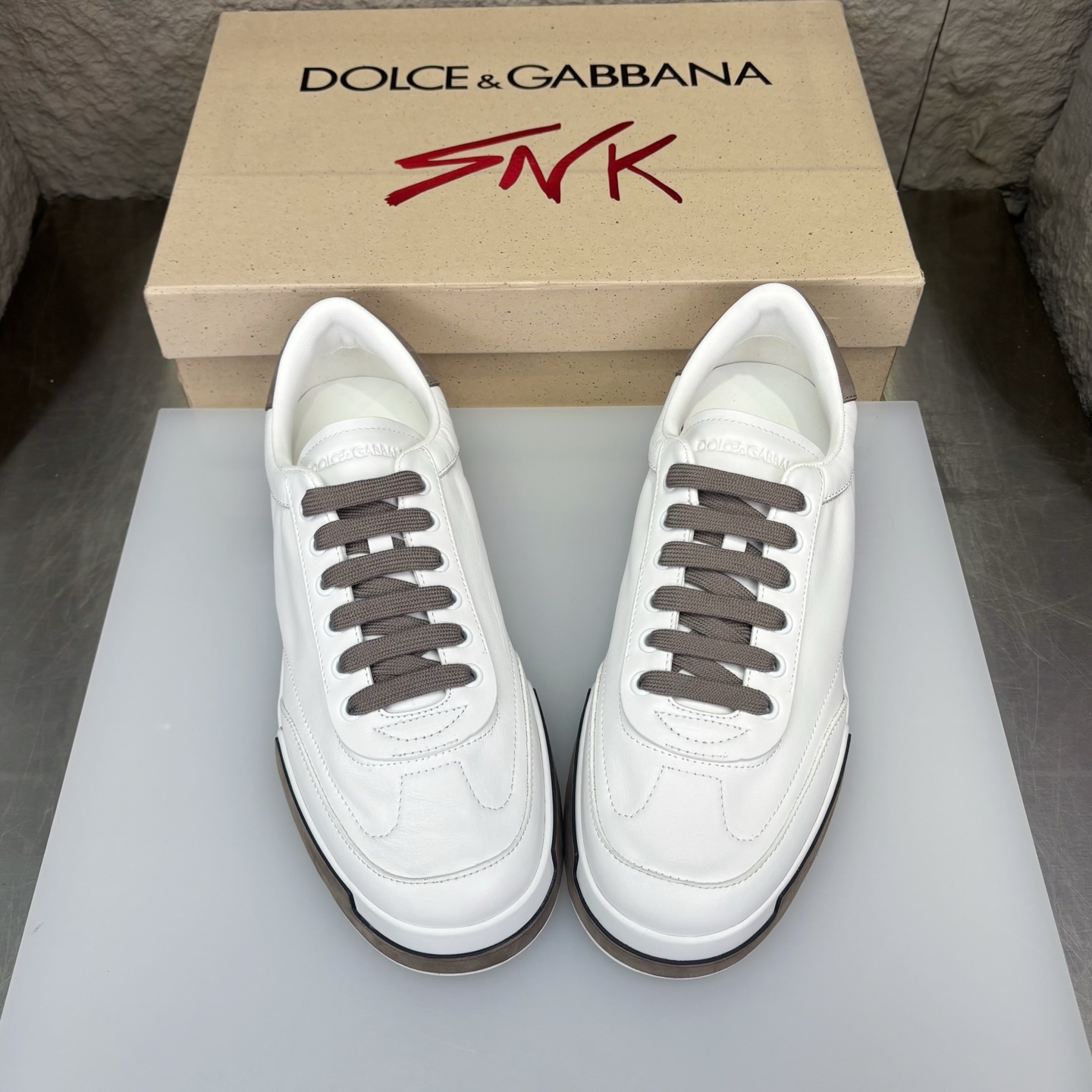 Dolce & Gabbana White Leather Sneakers with Suede Accents - Iconic Style 3 i1751708952168 4292 0 2