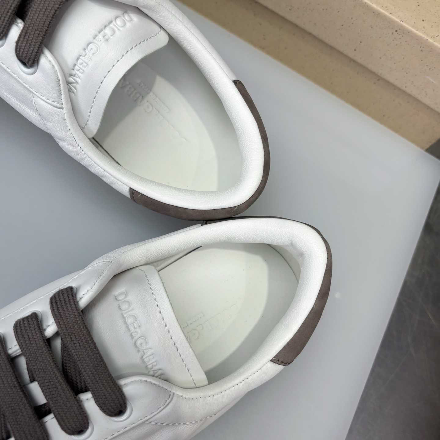 Dolce & Gabbana White Leather Sneakers with Suede Accents - Iconic Style 7 i1751708954999 8453 0 6