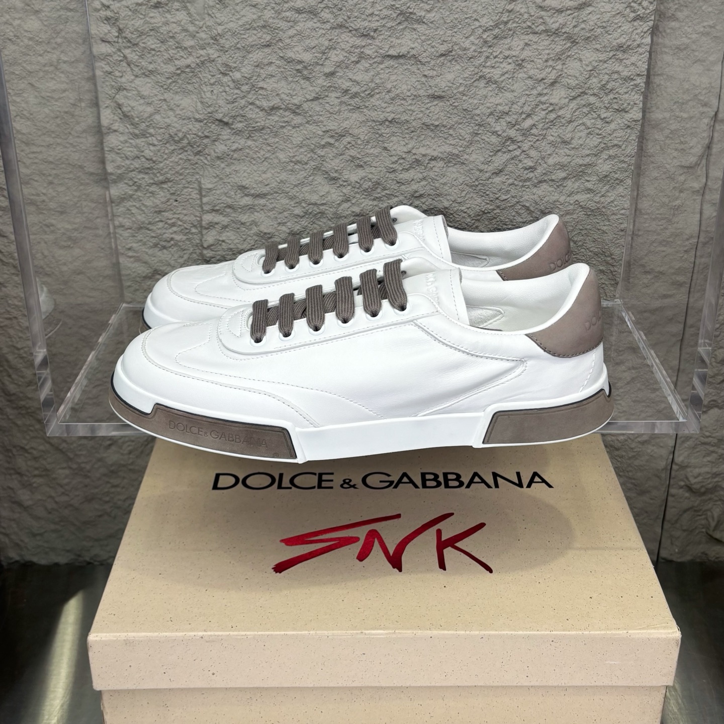Dolce & Gabbana White Leather Sneakers with Suede Accents - Iconic Style 1 i1751708955010 7213 0 0