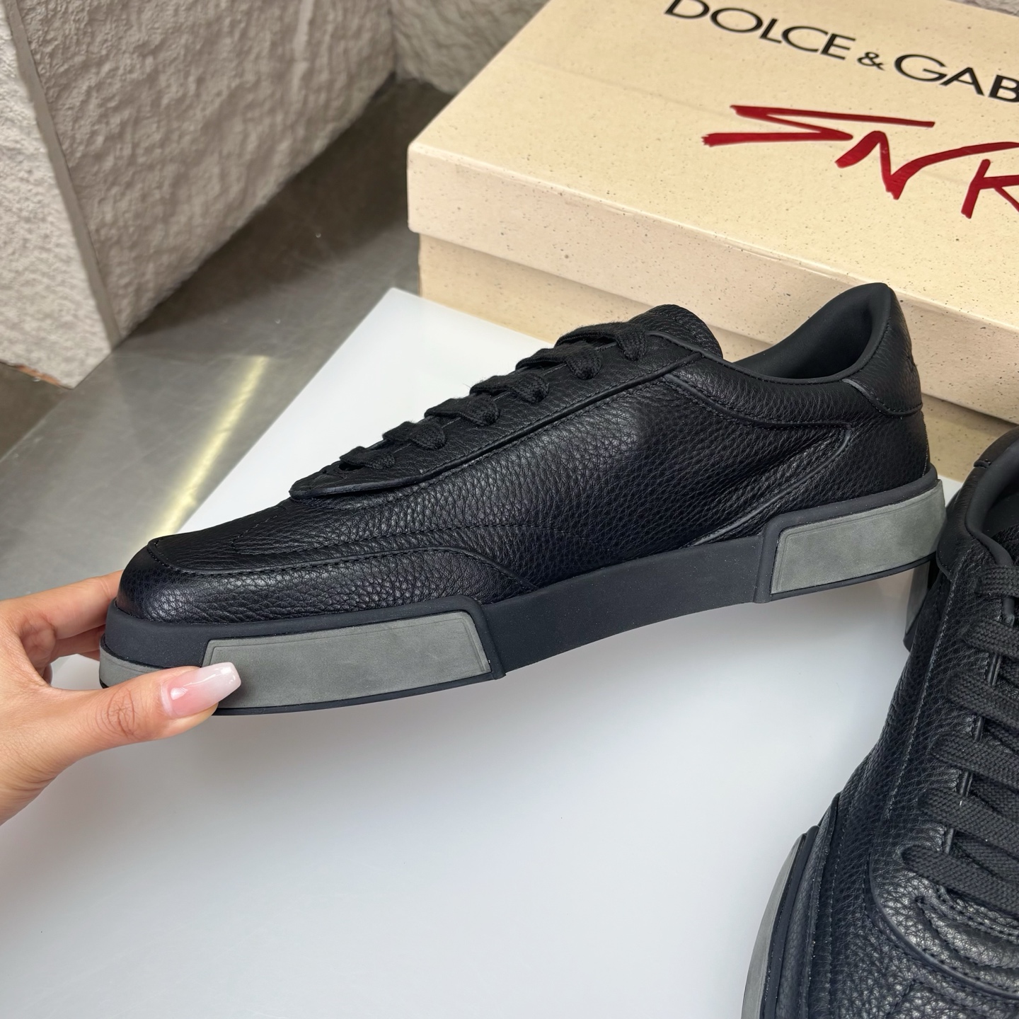 Dolce & Gabbana Leather Sneakers, Black Calfskin, Casual Style, Size 39-44 6 i1751709116042 8117 0 4