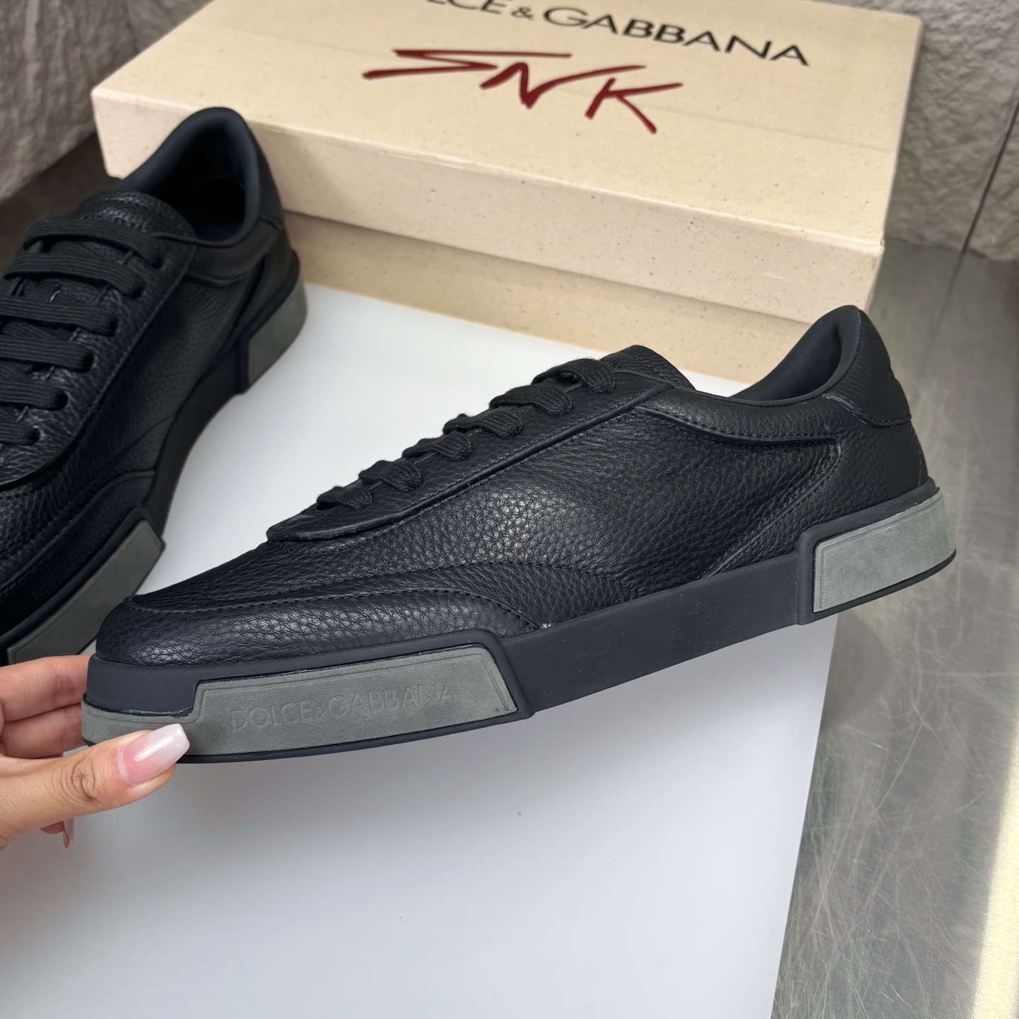 Dolce & Gabbana Leather Sneakers, Black Calfskin, Casual Style, Size 39-44 5 i1751709116050 7061 0 3