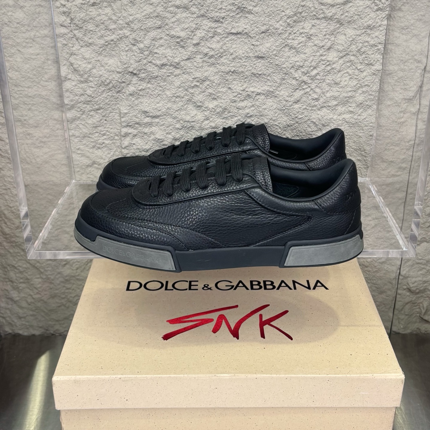 Dolce & Gabbana Leather Sneakers, Black Calfskin, Casual Style, Size 39-44 2 i1751709117378 3503 0 0