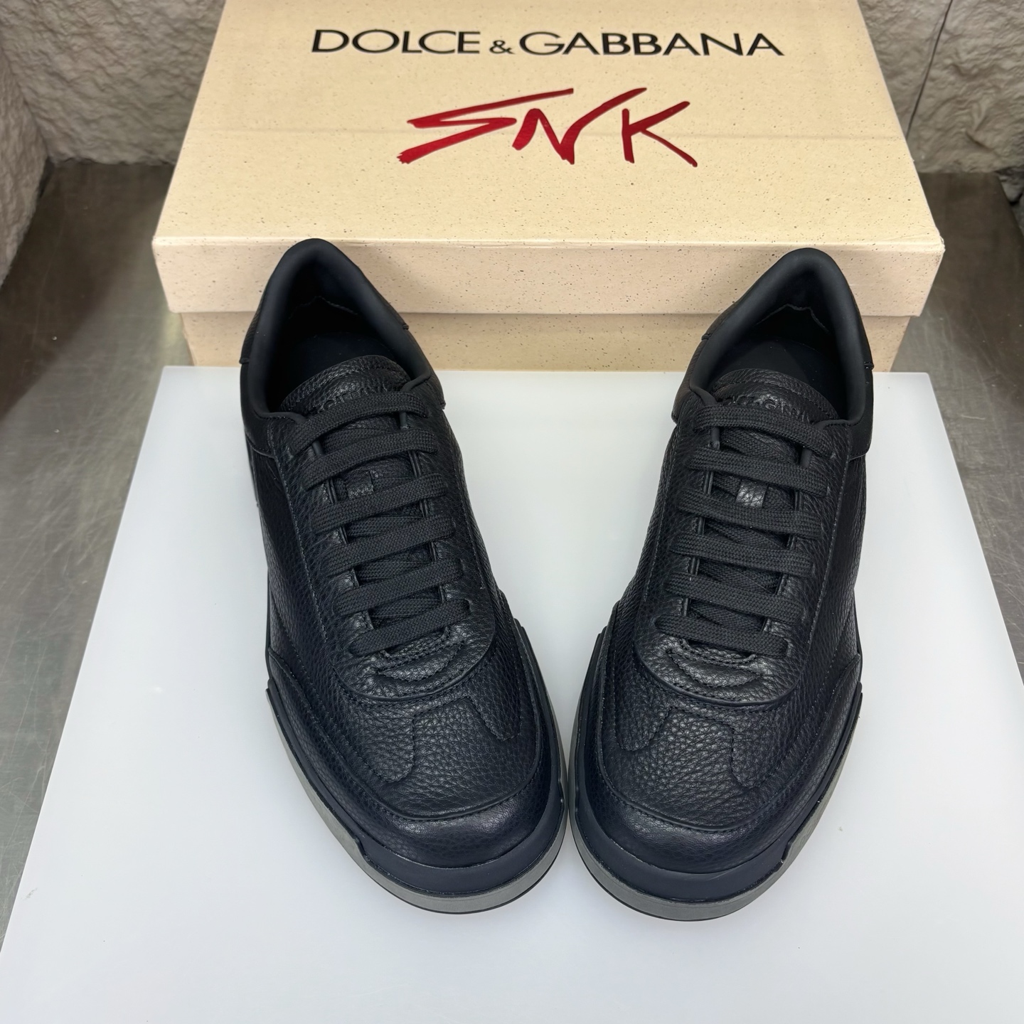 Dolce & Gabbana Leather Sneakers, Black Calfskin, Casual Style, Size 39-44 4 i1751709117422 5417 0 2