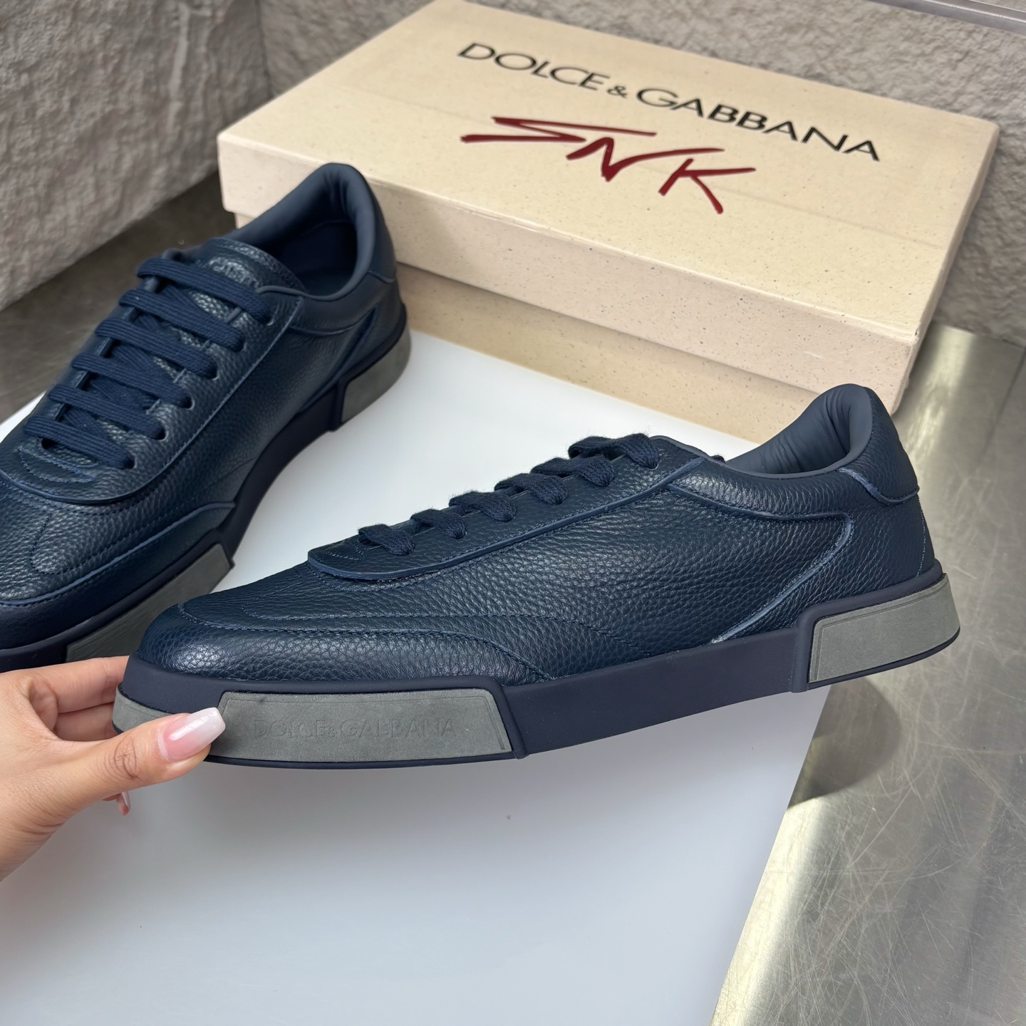 Dolce&Gabbana Leather Sneakers Casual Shoes, Luxury Designer Footwear 5 i1751709181641 7226 0 3