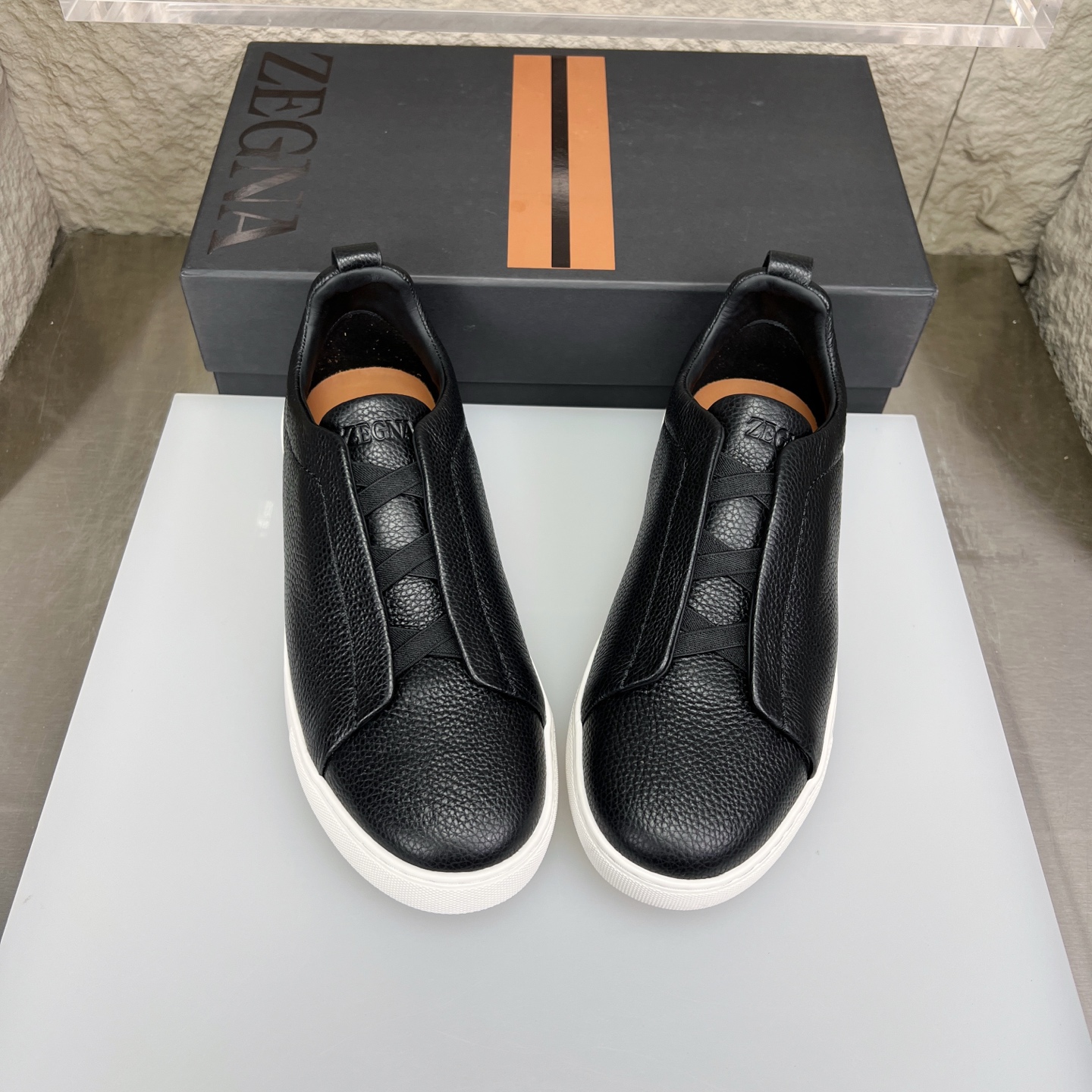 Zegna Triple Stitch Leather Sneakers - Luxurious Slip-On Style for Men 4 i1752163582153 2464 0 2