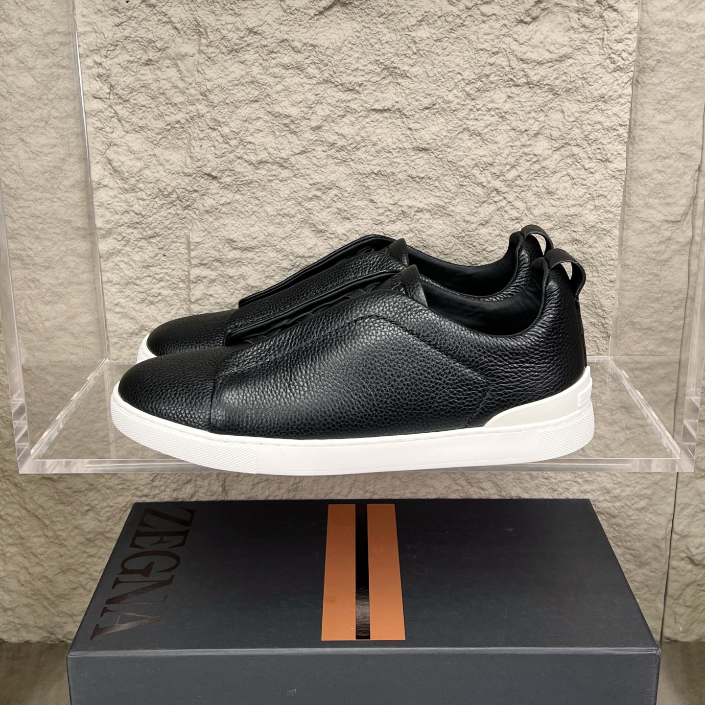 Zegna Triple Stitch Leather Sneakers - Luxurious Slip-On Style for Men 2 i1752163584533 5536 0 0