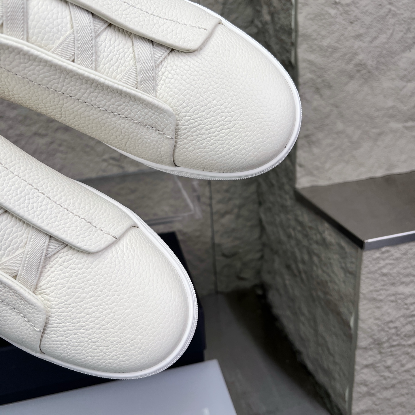 Zegna Triple Stitch Leather Sneakers - Slip-On Luxury Casual Shoes 6 i1752163731217 9186 0 4