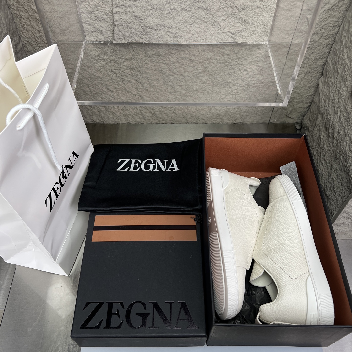 Zegna Triple Stitch Leather Sneakers - Slip-On Luxury Casual Shoes 2 i1752163731610 1336 0 1