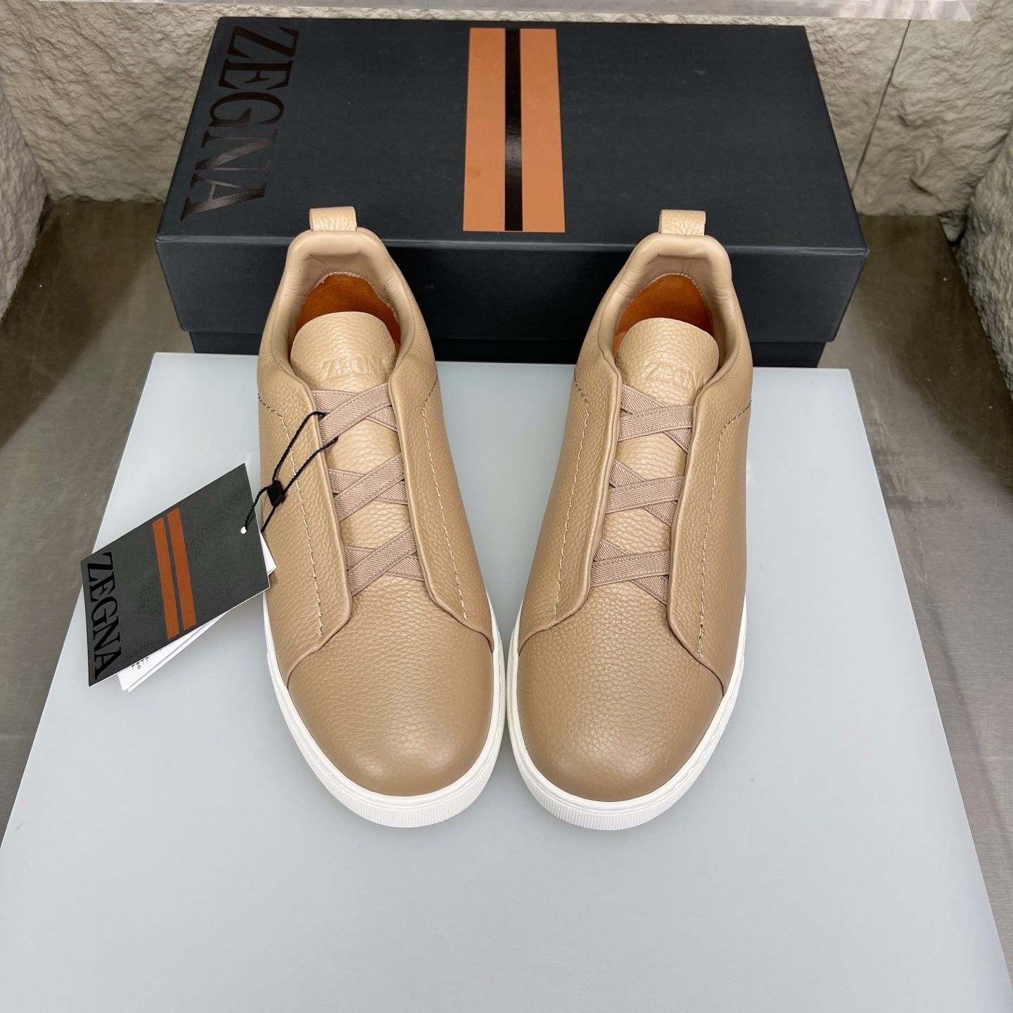 Zegna Triple Stitch Leather Sneakers - Luxurious Slip-On Style, New Colors! 3 i1752164034610 5717 0 2