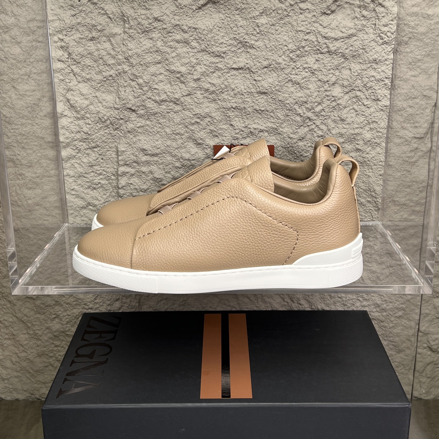 Zegna Triple Stitch Leather Sneakers - Luxurious Slip-On Style, New Colors! 1 i1752164034750 4282 0 0