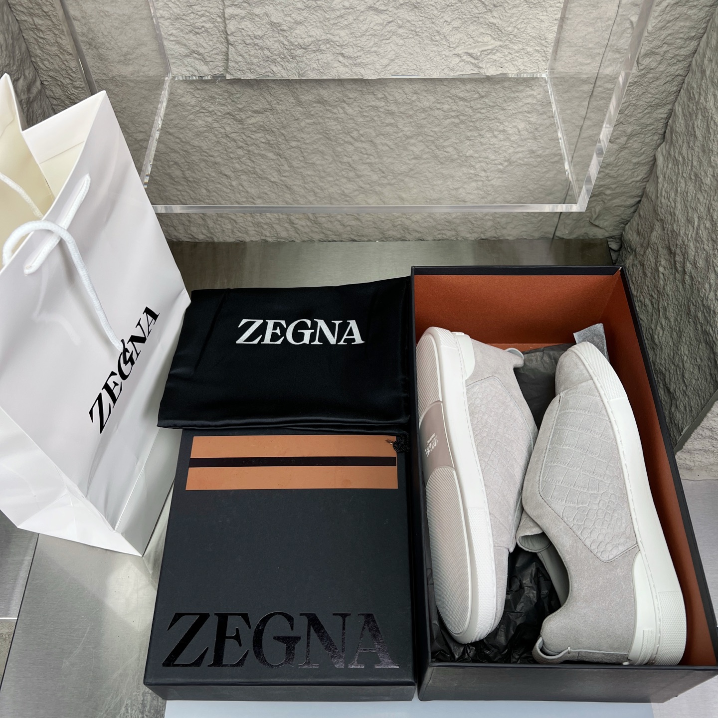 Zegna Triple Stitch Slip-On Sneaker - New Color, Premium Leather, Comfortable Fit 2 i1752164403525 867 0 1