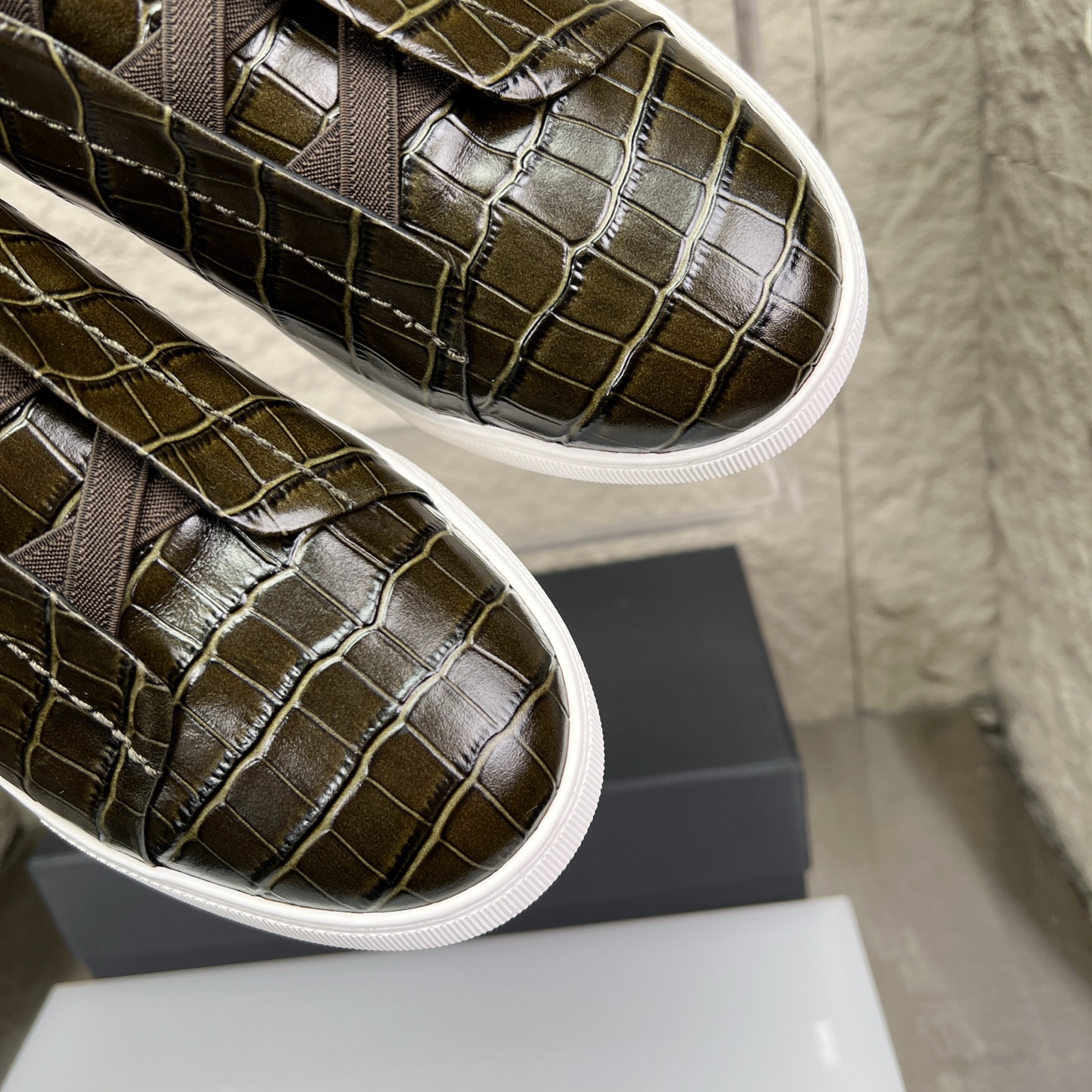 Zegna Triple Stitch Leather Slip-On Sneakers - Luxurious Comfort & Style 7 i1752164452270 8719 0 5