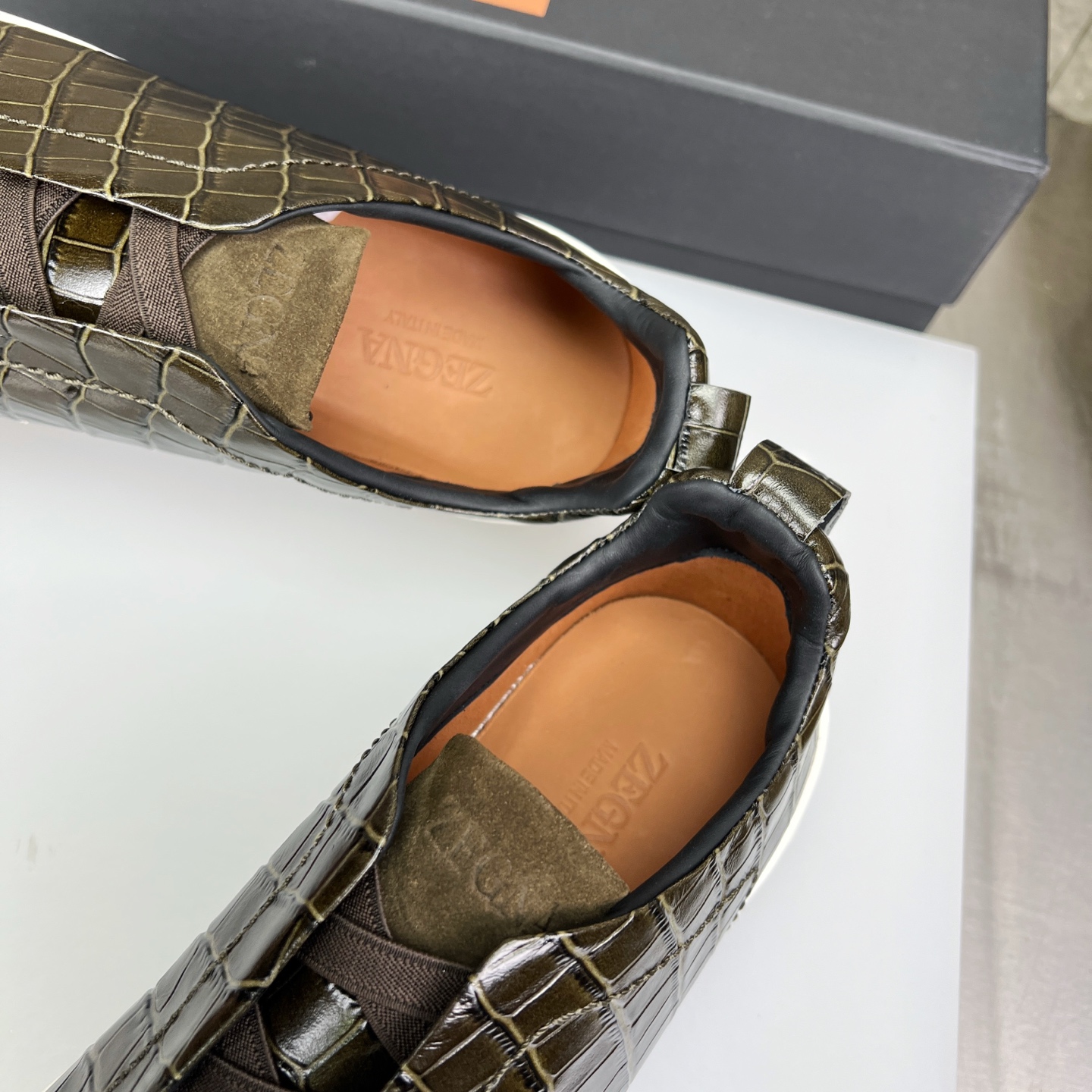 Zegna Triple Stitch Leather Slip-On Sneakers - Luxurious Comfort & Style 8 i1752164453578 357 0 6