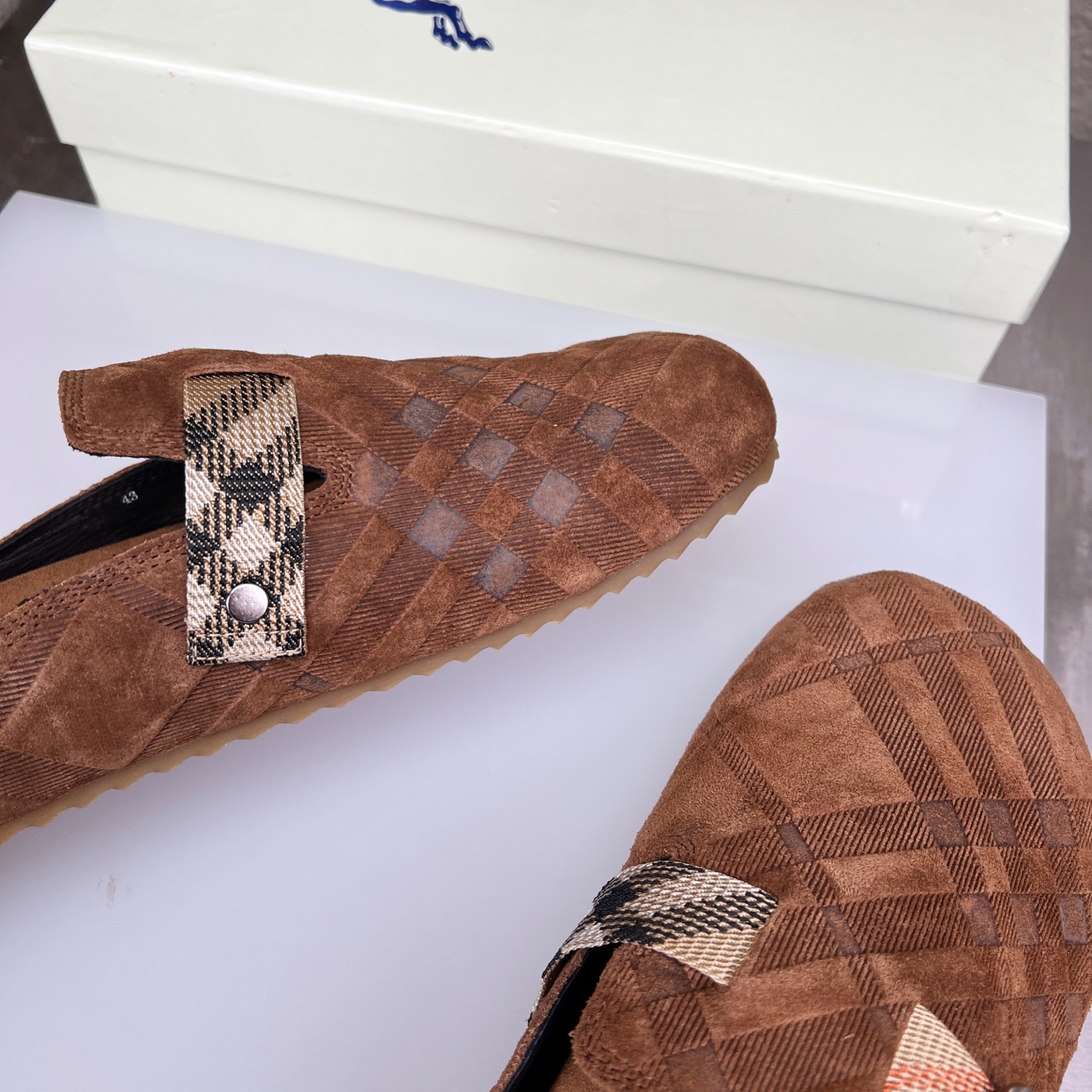 Burberry Urchin Check Suede Mules, Slides, Clogs, and Sandals 8 i1752165572999 4693 0 6