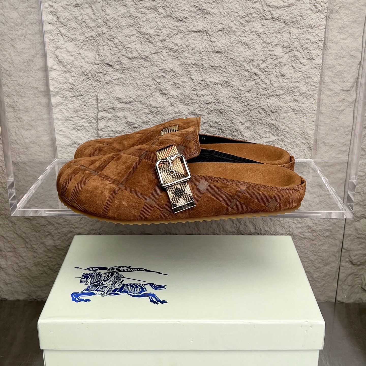 Burberry Urchin Check Suede Mules, Slides, Clogs, and Sandals 2 i1752165575075 8024 0 0