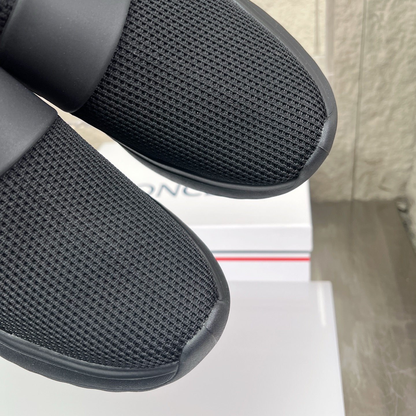 Moncler Men's Black Knitted Slip-On Sneakers - Breathable & Comfortable 7 i1752336931462 2366 0 5