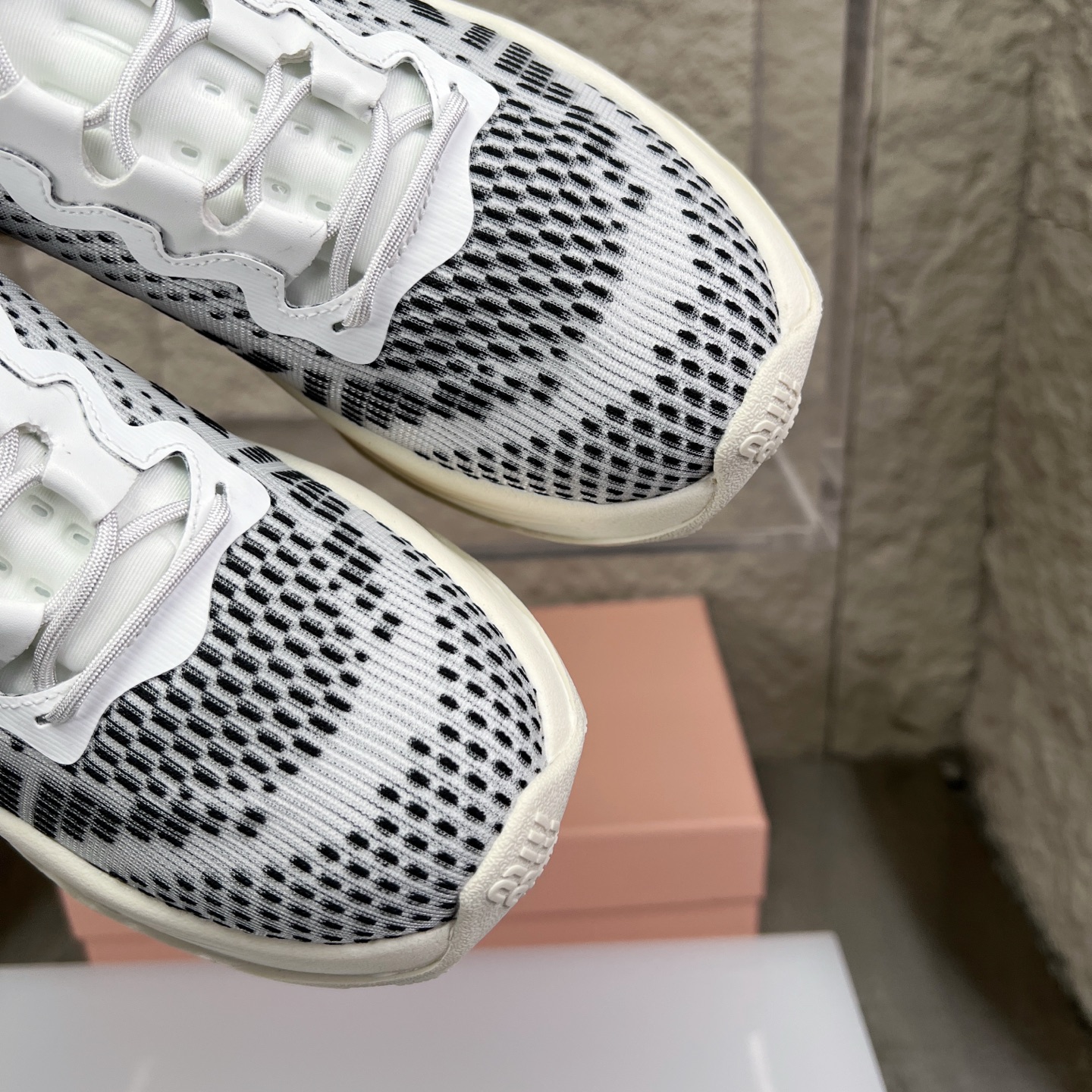 Miu Miu White Knit Mesh Chunky Sole Sneakers Lightweight Comfortable Shoes 6 i1752422513330 4812 0 5