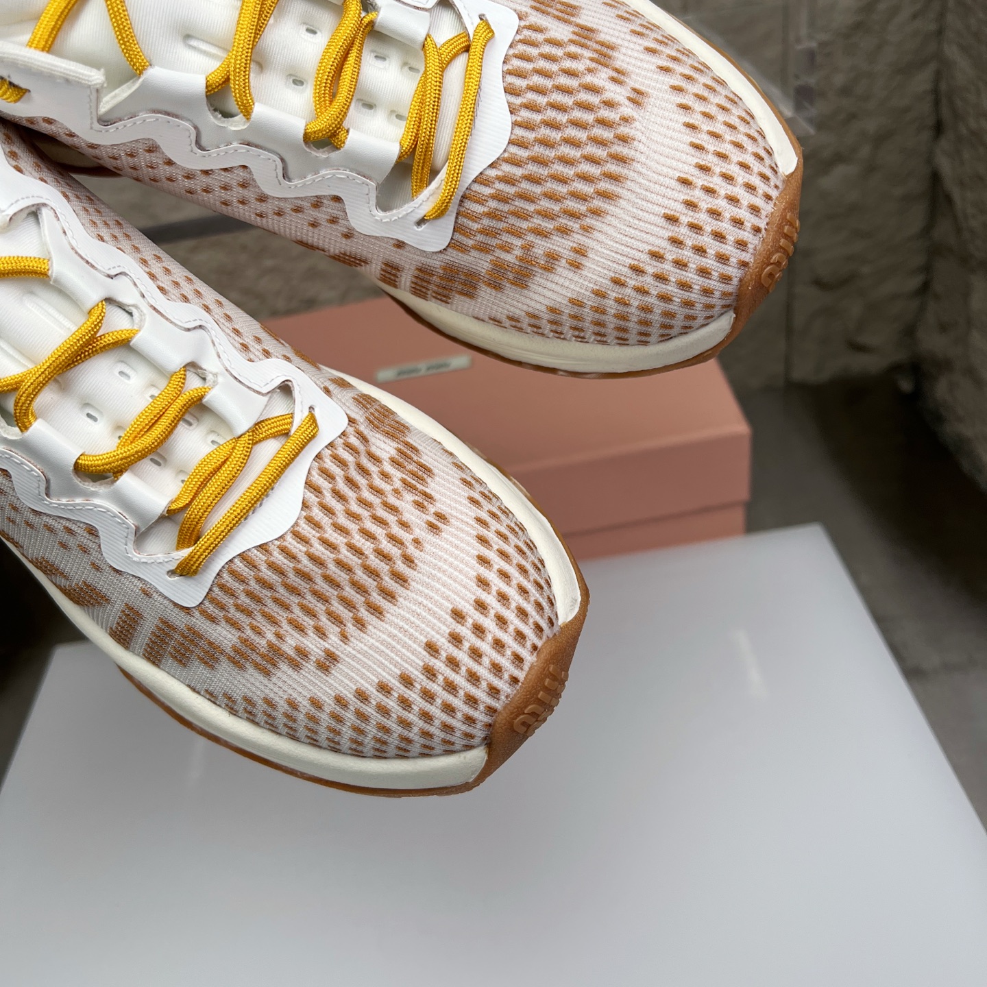 Miu Miu Knit Mesh Platform Sneakers - Lightweight, Comfortable, and Stylish 6 i1752422798922 8777 0 5