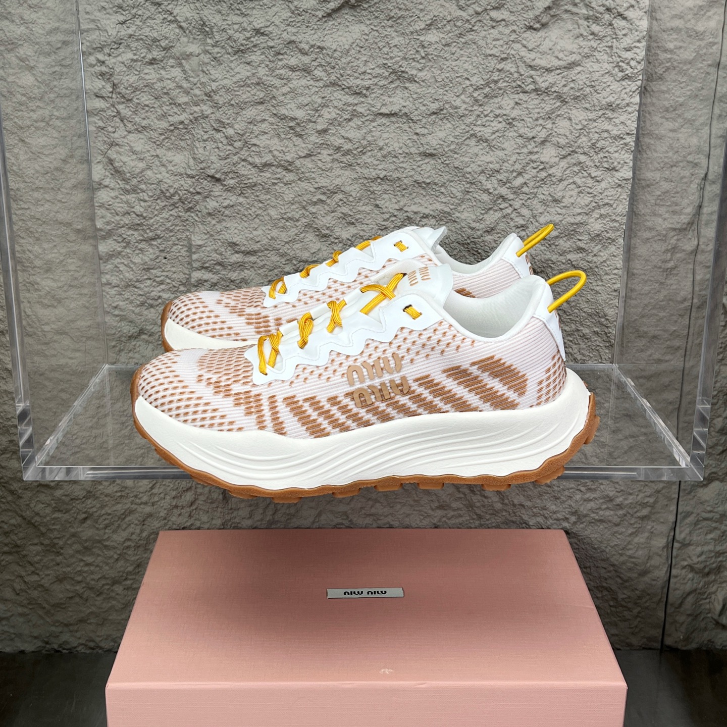 Miu Miu Knit Mesh Platform Sneakers - Lightweight, Comfortable, and Stylish 1 i1752422800822 8042 0 0