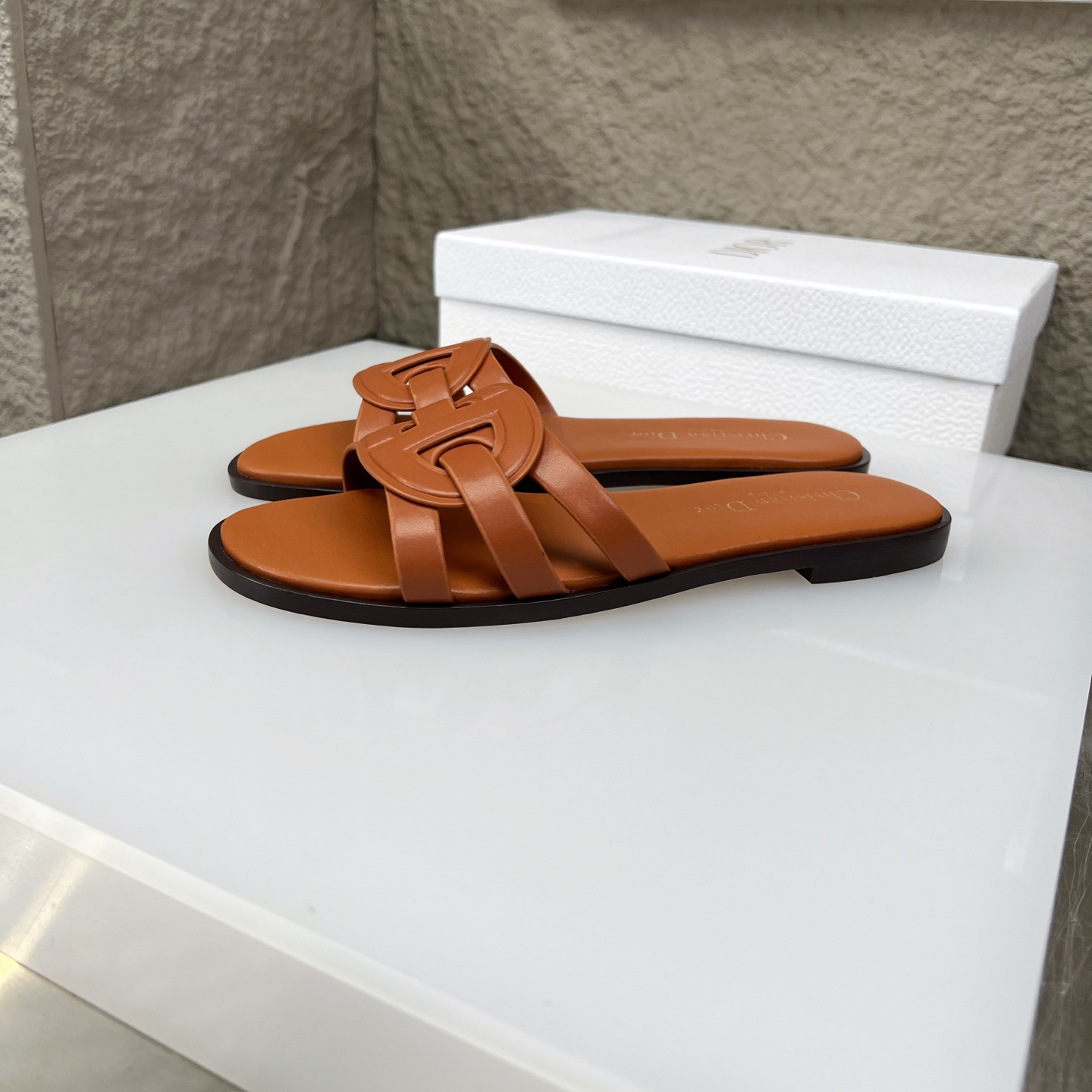 Dior D-Club Leather Sandals with CD Signature - Elegant & Comfortable 2 i1752686355895 8865 0 1