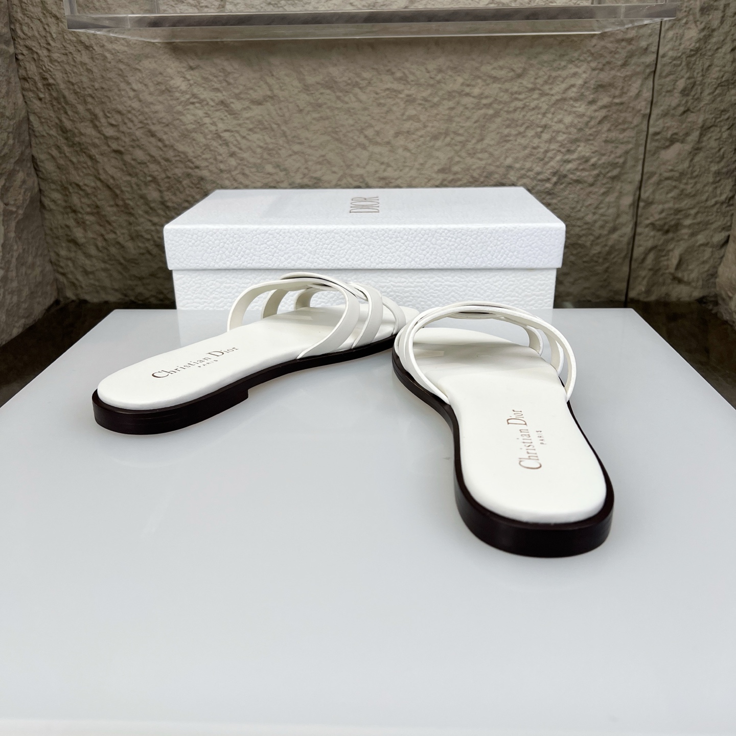 Dior D-Club White Leather Flat Sandals with Cutout CD Signature 5 i1752686557965 1973 0 4
